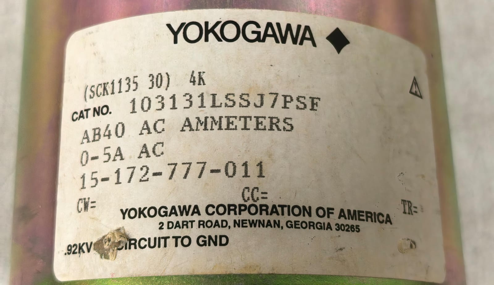 Siemens 103131LSSJ7PSF SIEMENS YOKOGAWA 103131LSSJ7PSF AB40 AC AMMETERS 0-5A 8