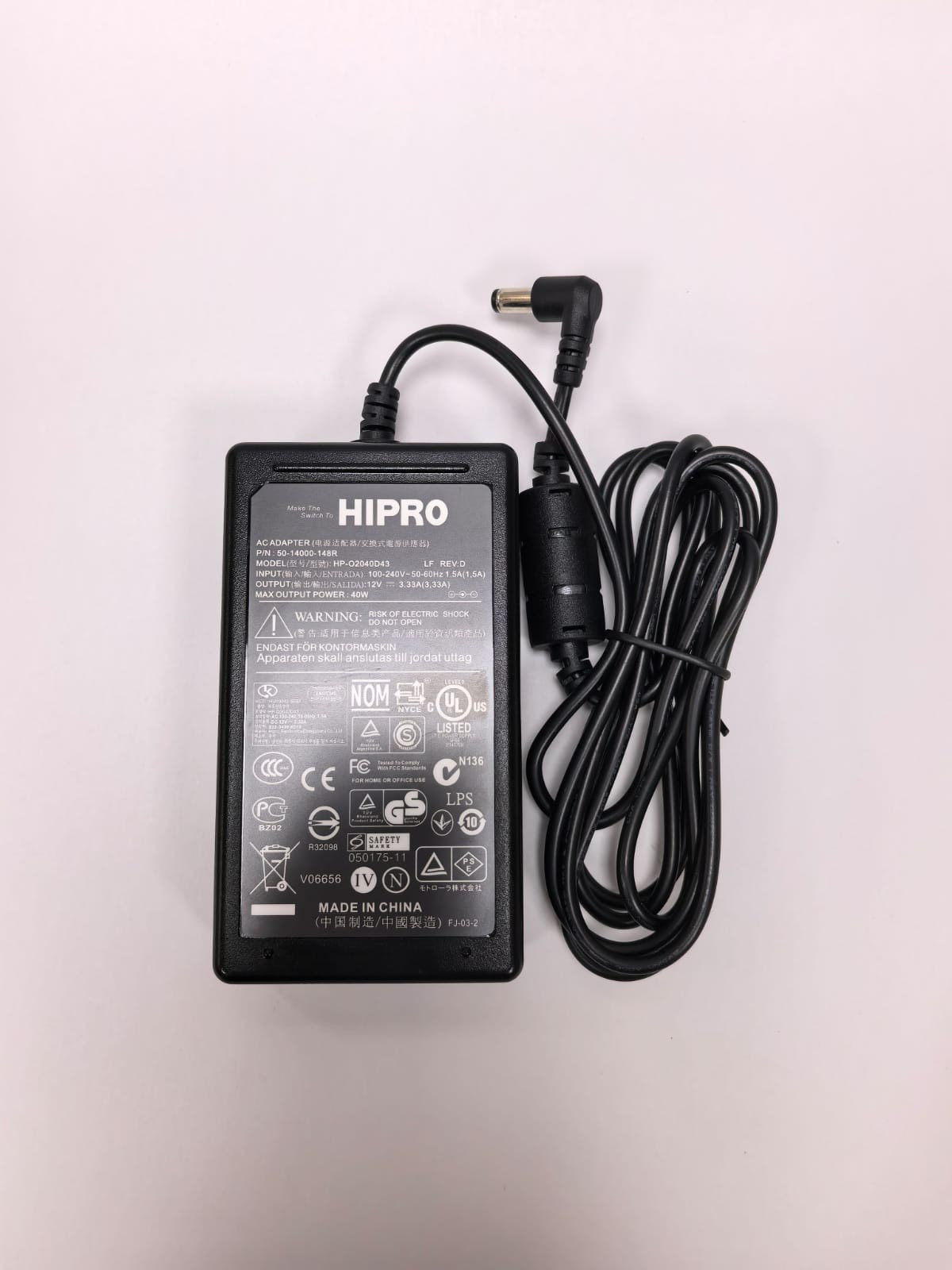 SYMBOL HIPRO KT-14000-148R /50-14000-148R SYMBOL HIPRO KT-14000-148R /50-14000-148R POWER SUPPLY 3