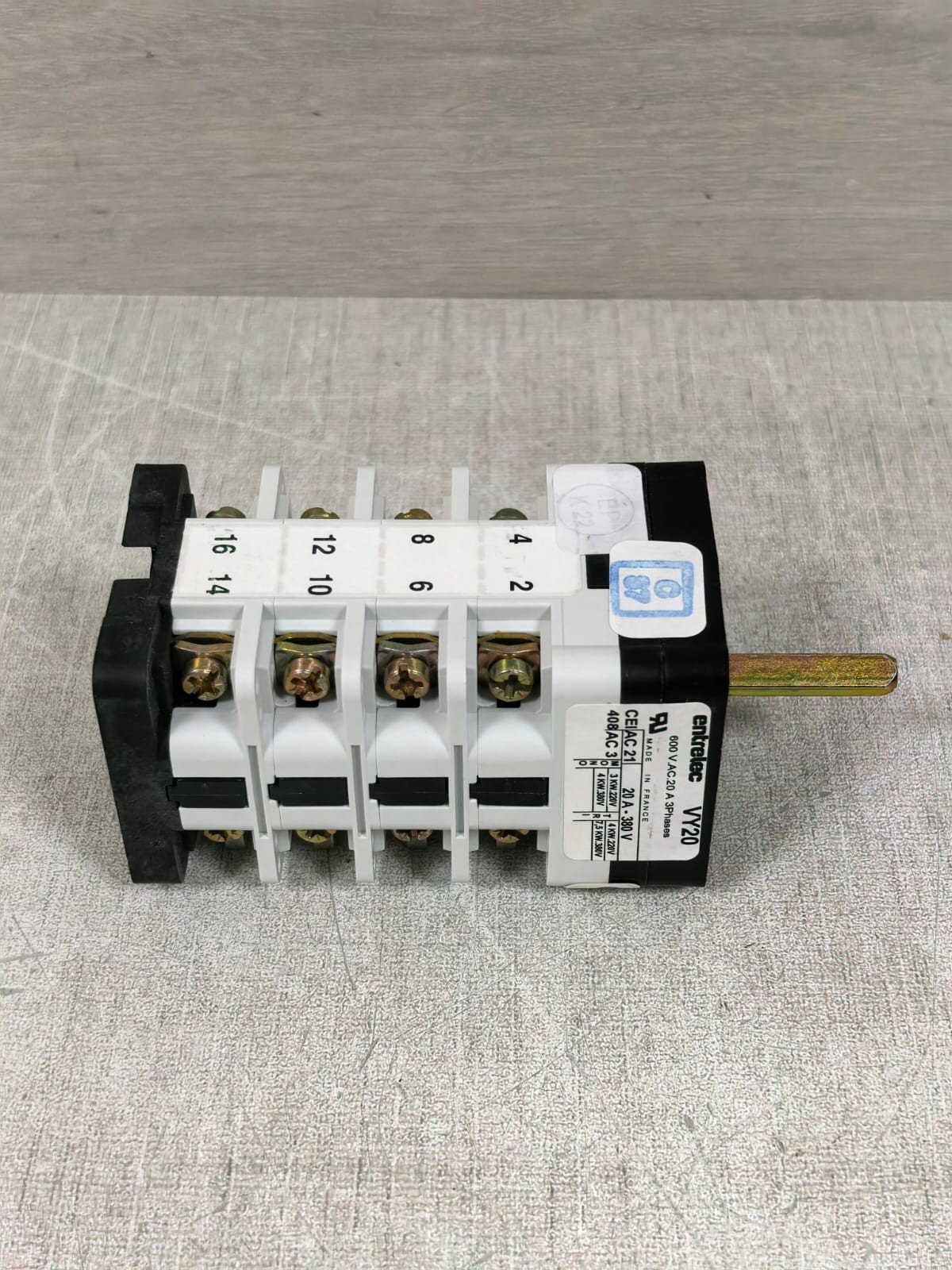 Entrelec 988786 VY20/S/124/KMB/PY48/SC6 ENTRELEC VY20 988786 VY20/S/124/KMB/PY48/SC6 ROTARY SWITCH 5