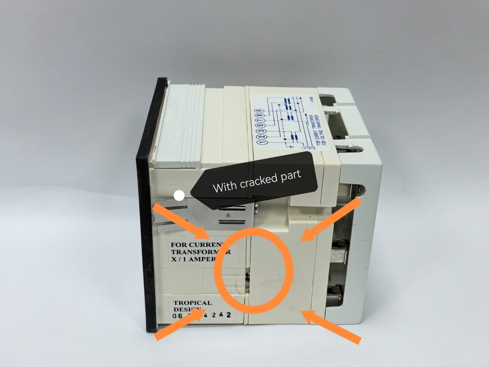 CEWE PQ23 CEWE INSTRUMENTS PQ23 ANALOG PANEL METER 9515 0-110MW 132/0,115KV,400/1A 60HZ 4