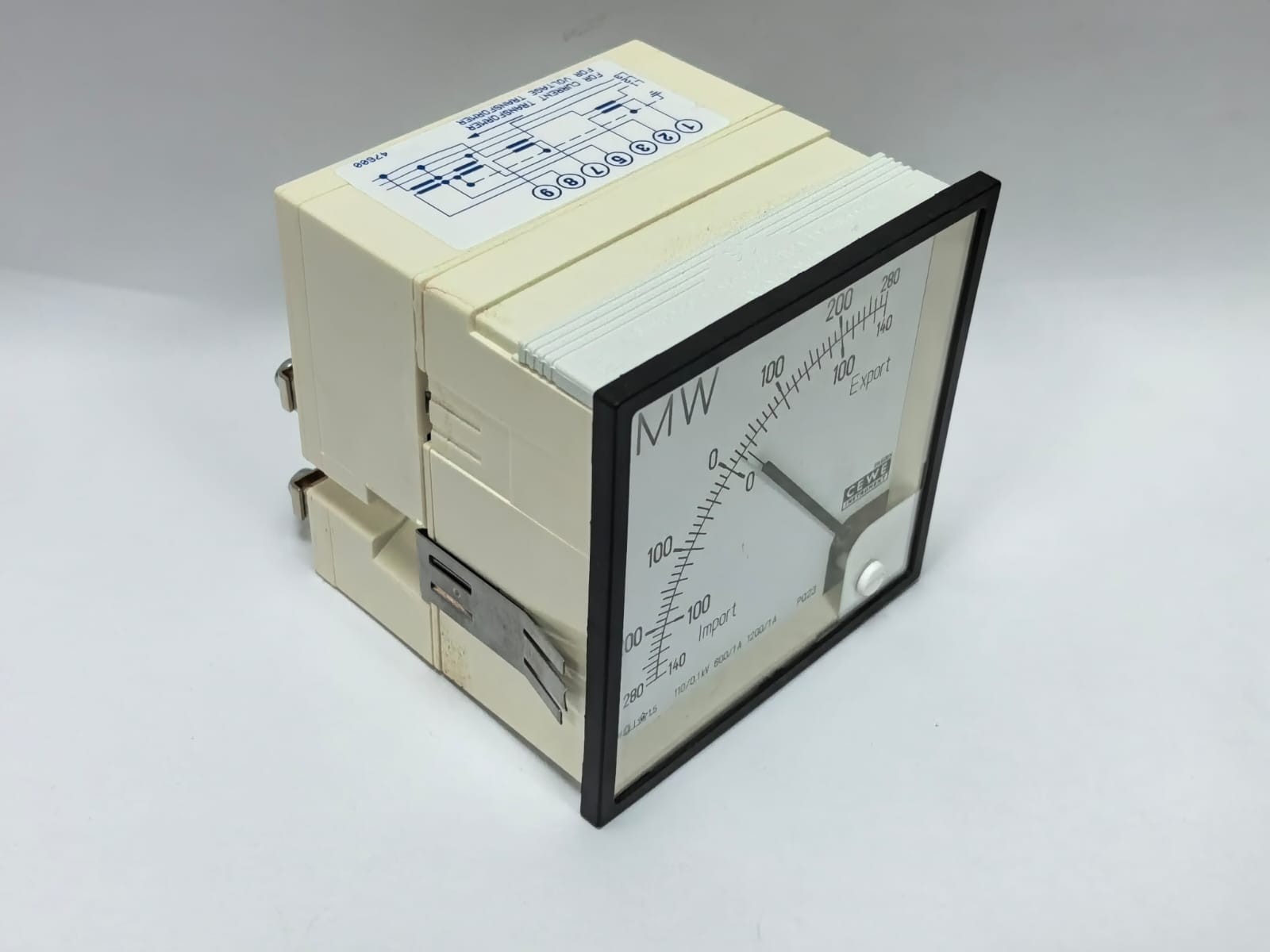 CEWE PQ23 CEWE INSTRUMENTS PQ23 ANALOG PANEL METER 9516 140-0-140MW,280-0-280MW 110/0,1KV 9