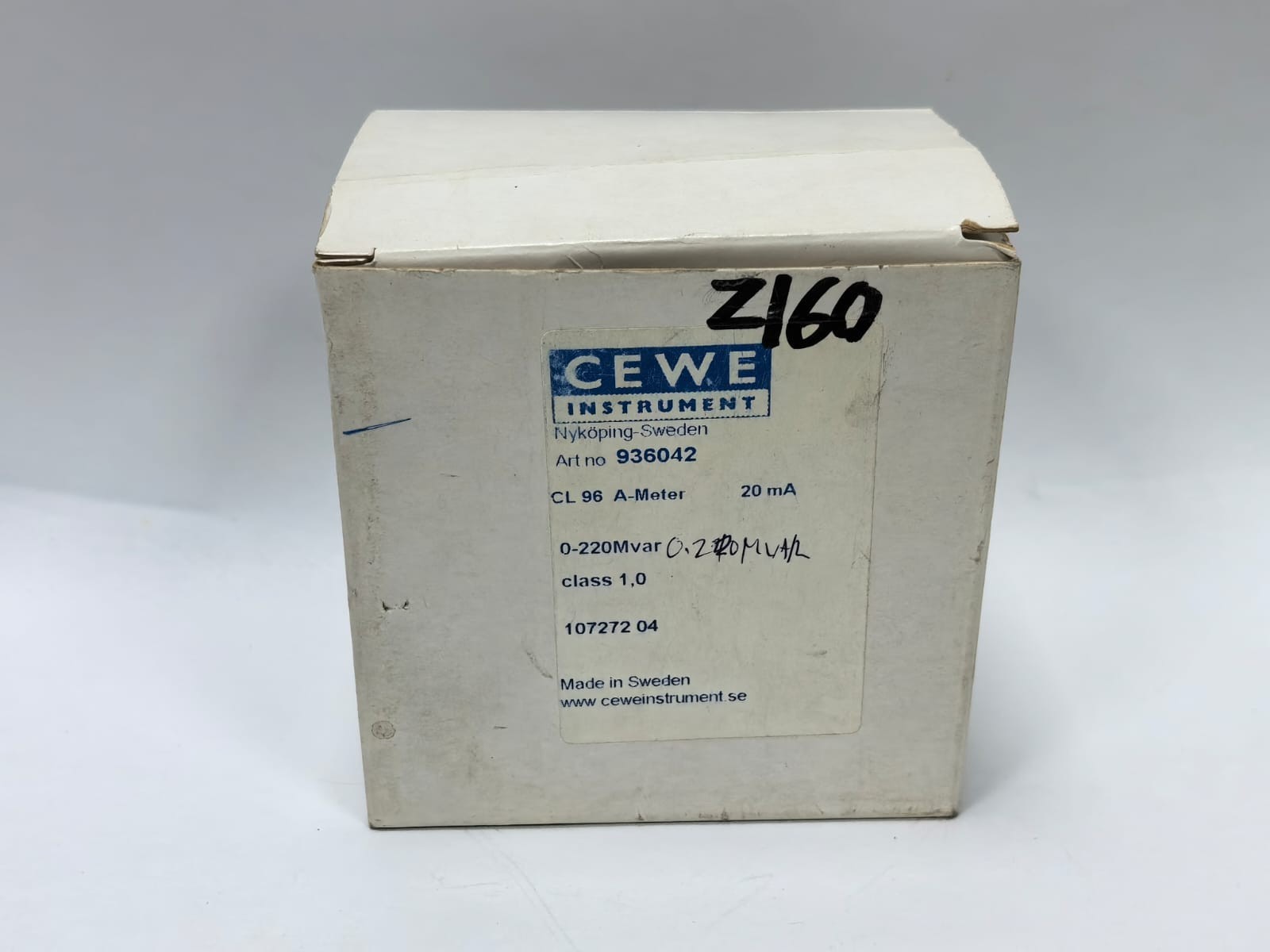 CEWE CL 96 CEWE INSTRUMENT CL 96 A-METER 936042 0-220MVAR 20 MA 10