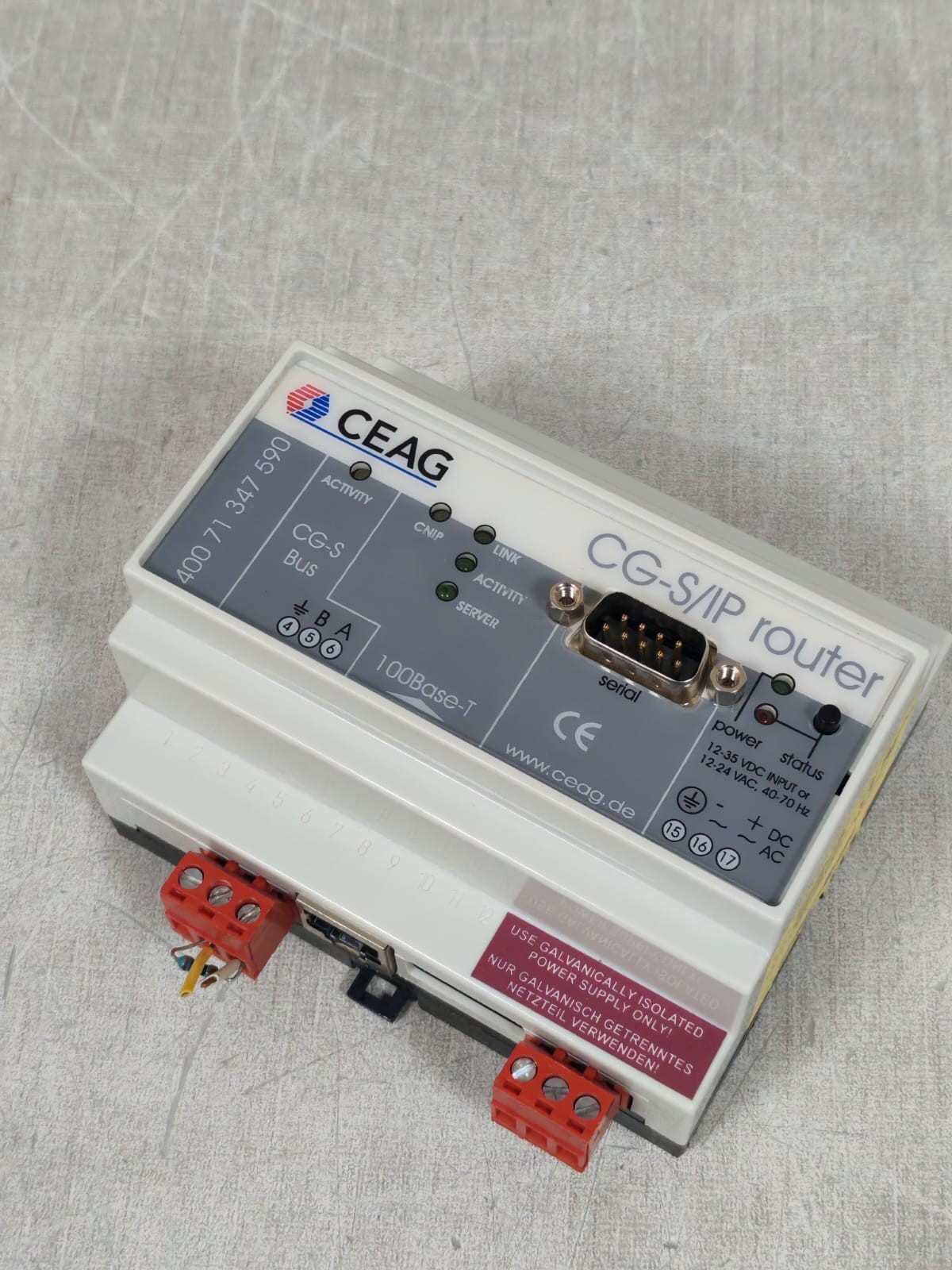 CEAG LIP-3ECTB-CEAG CEAG 40071347590 CG-S/IP ROUTER LIP-3ECTB-CEAG 7