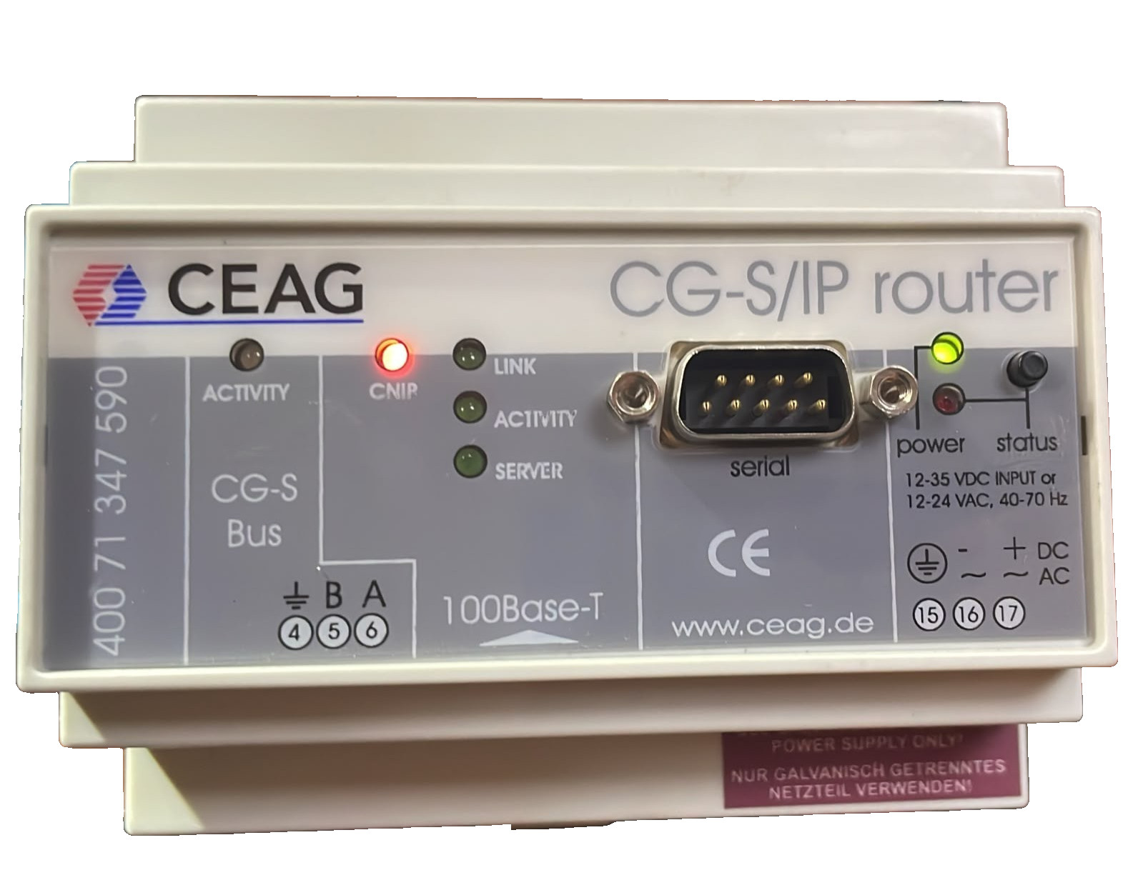 CEAG 40071347590 CG-S/IP ROUTER LIP-3ECTB-CEAG