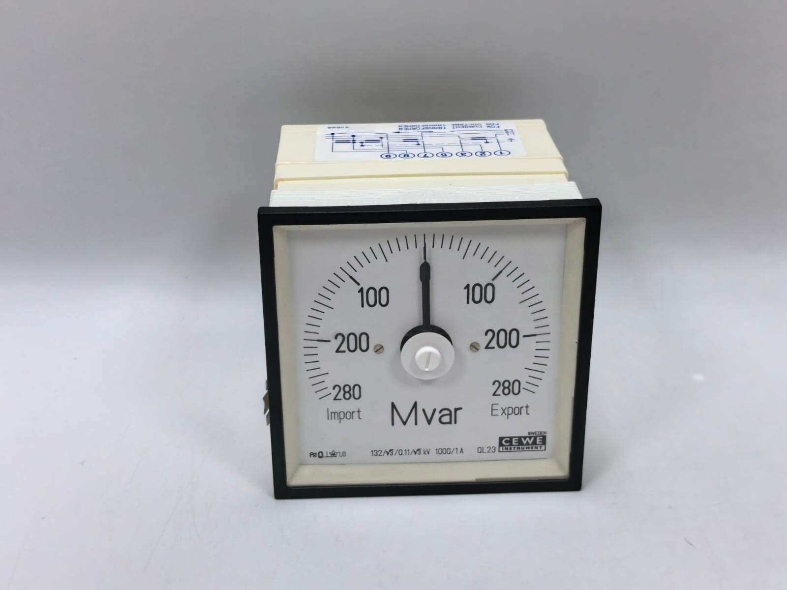 CEWE QL23 CEWE INSTRUMENTS QL23 ANALOG PANEL METER 280-0-280MVAR 2