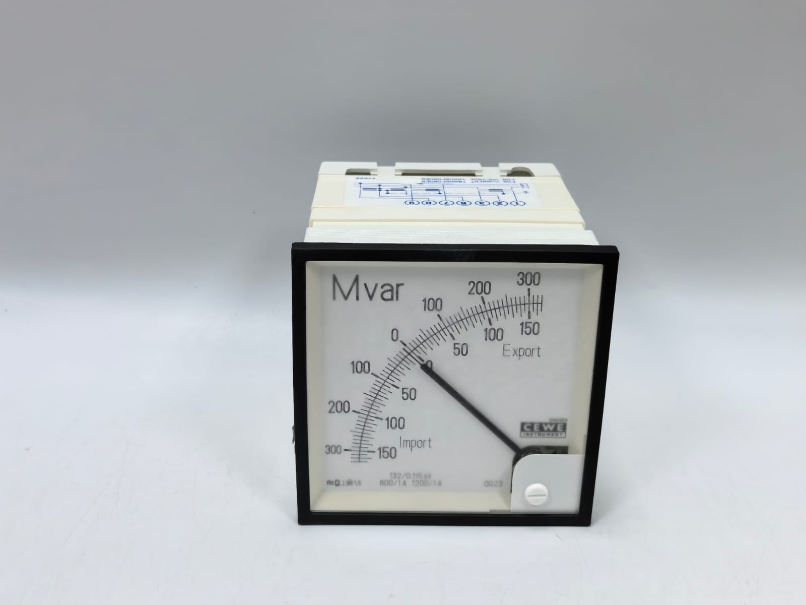 CEWE QQ23 CEWE INSTRUMENT QQ23 ANALOG PANEL METER 9535 165-0-165MVAR /330-0-330MVAR 2