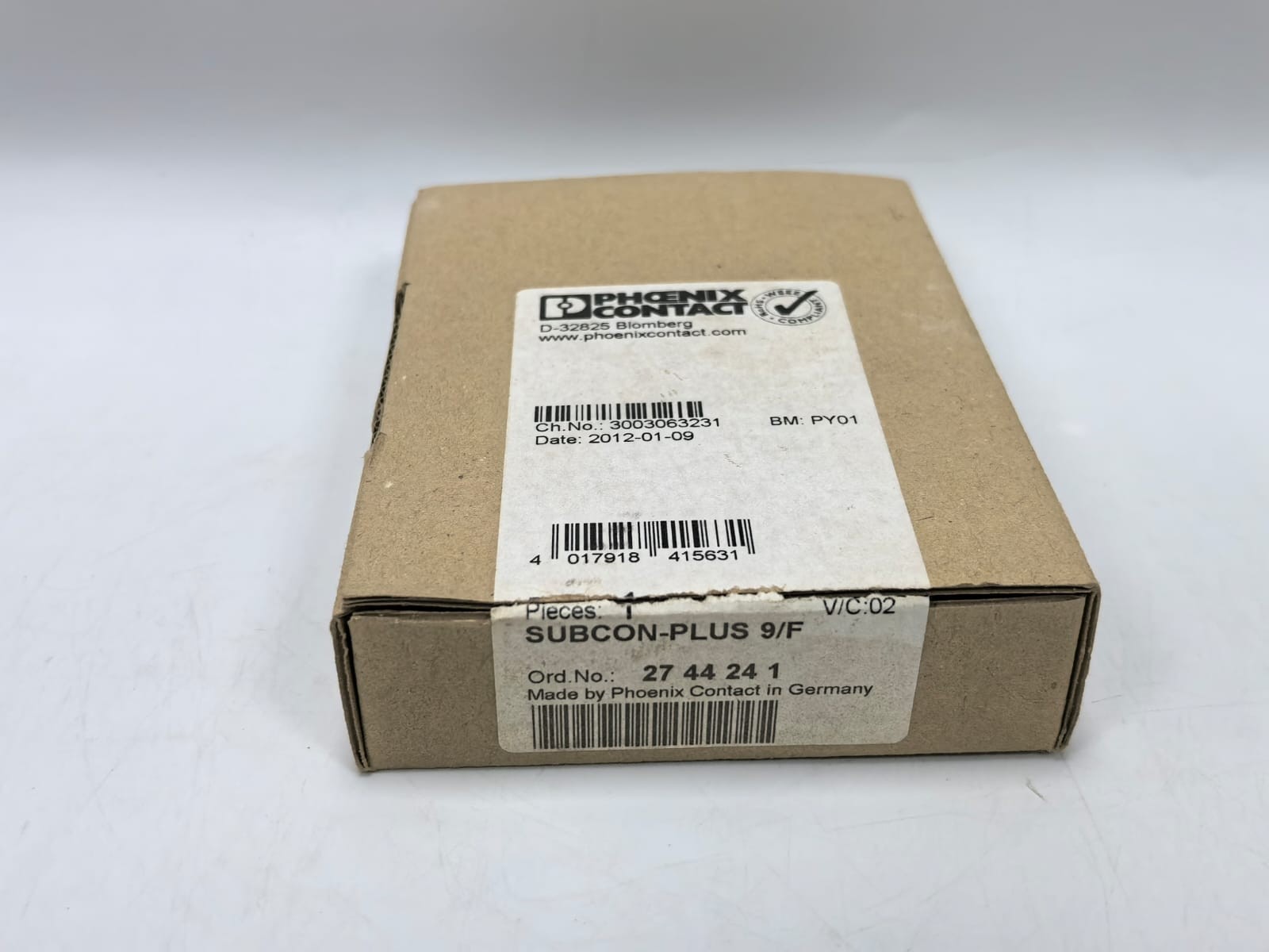 Phoenix Contact SUBCON-PLUS 9/F PHOENIX CONTACT SUBCON-PLUS 9/F D-SUB BUS CONNECTOR 2744241 9