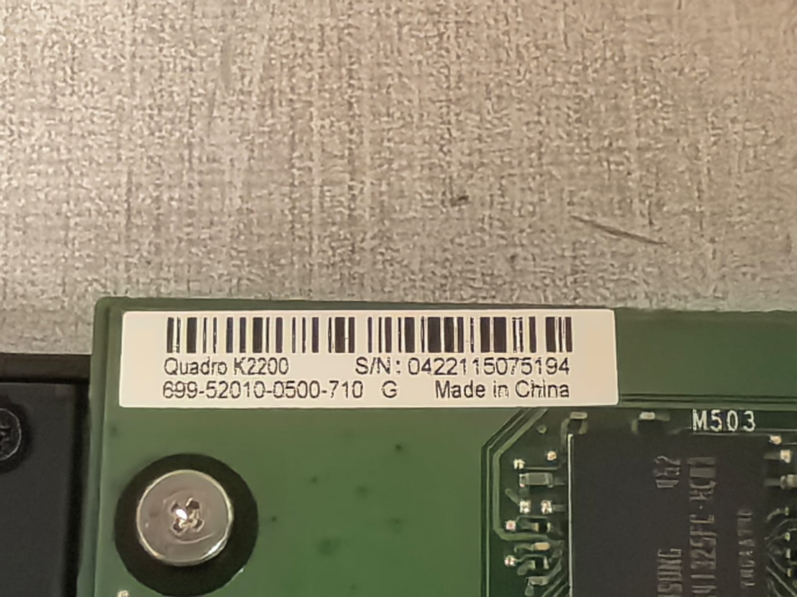 NVIDIA QUADRO K2200 0417-078 M09T01 NVIDIA QUADRO K2200 0417-078 M09T01 GRAPHIC CARD 8