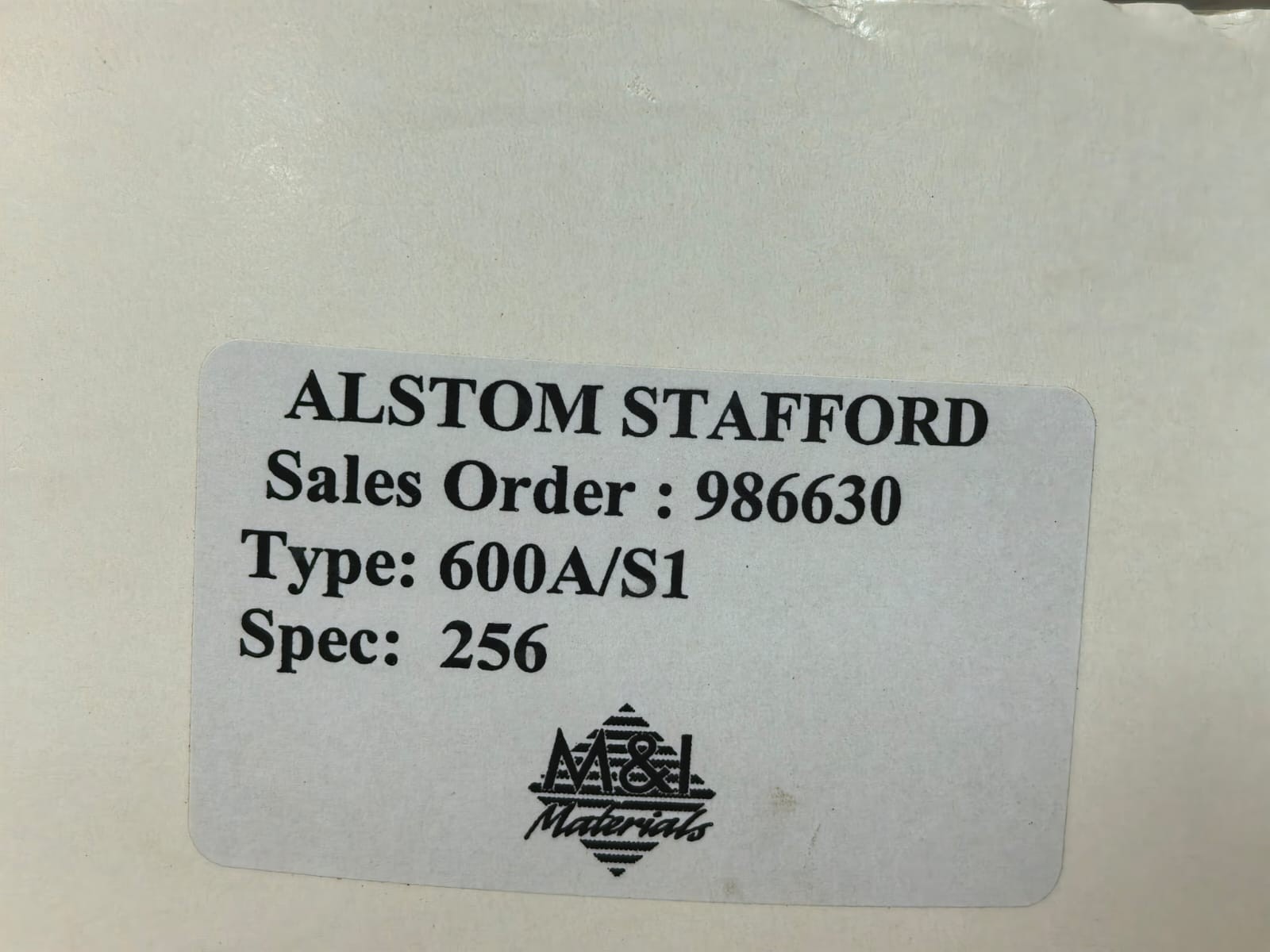 Alstom ZB9411016 ALSTOM STAFFORD ZB9411016 METROSIL S256 600A/S1 3