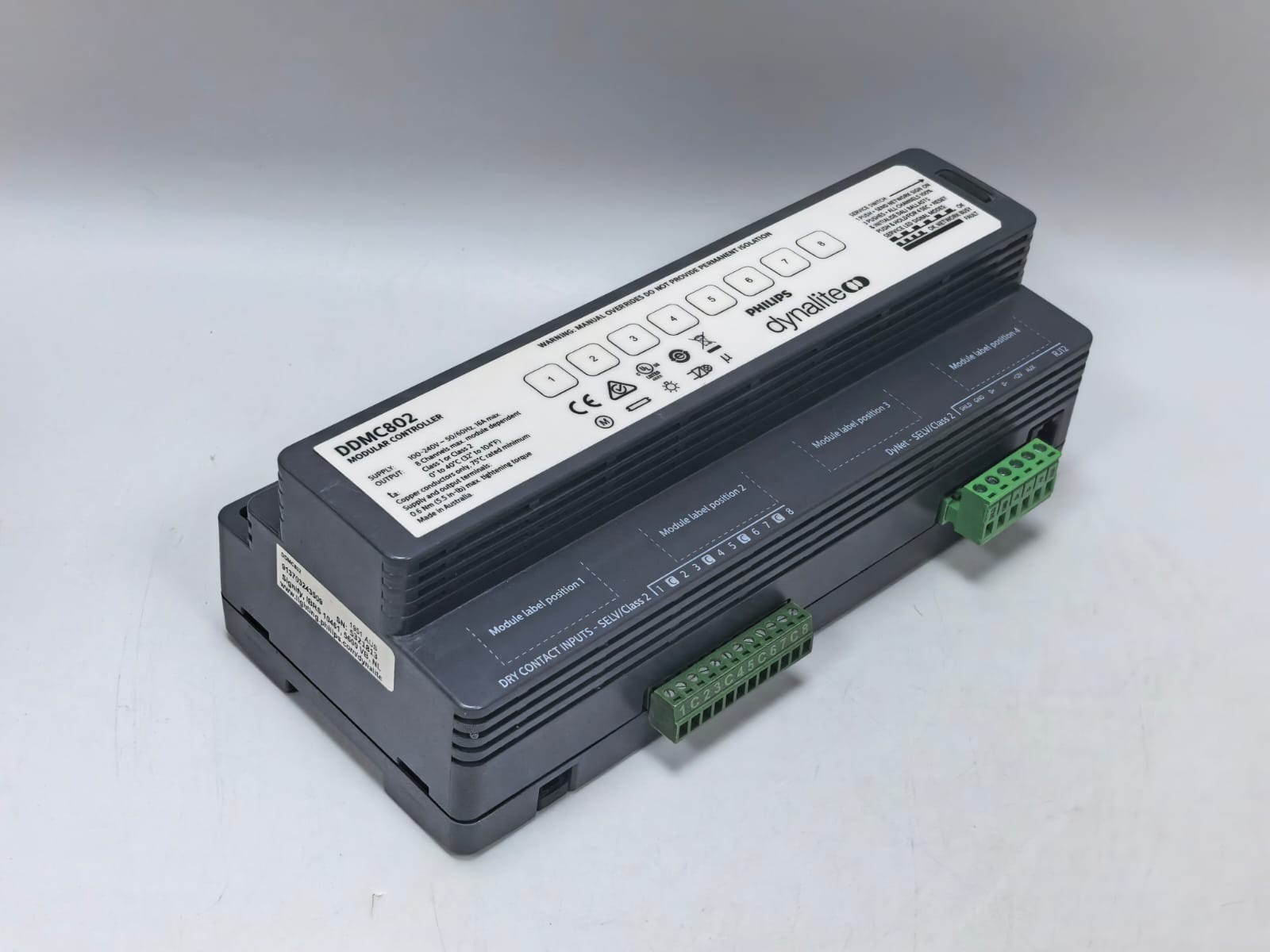 Philips PHILIPS DYNALITE DDMC802 PHILIPS DYNALITE DDMC802 MODULAR CONTROLLER FW.1.07 100-240V -50/60HZ,16A MAX 5