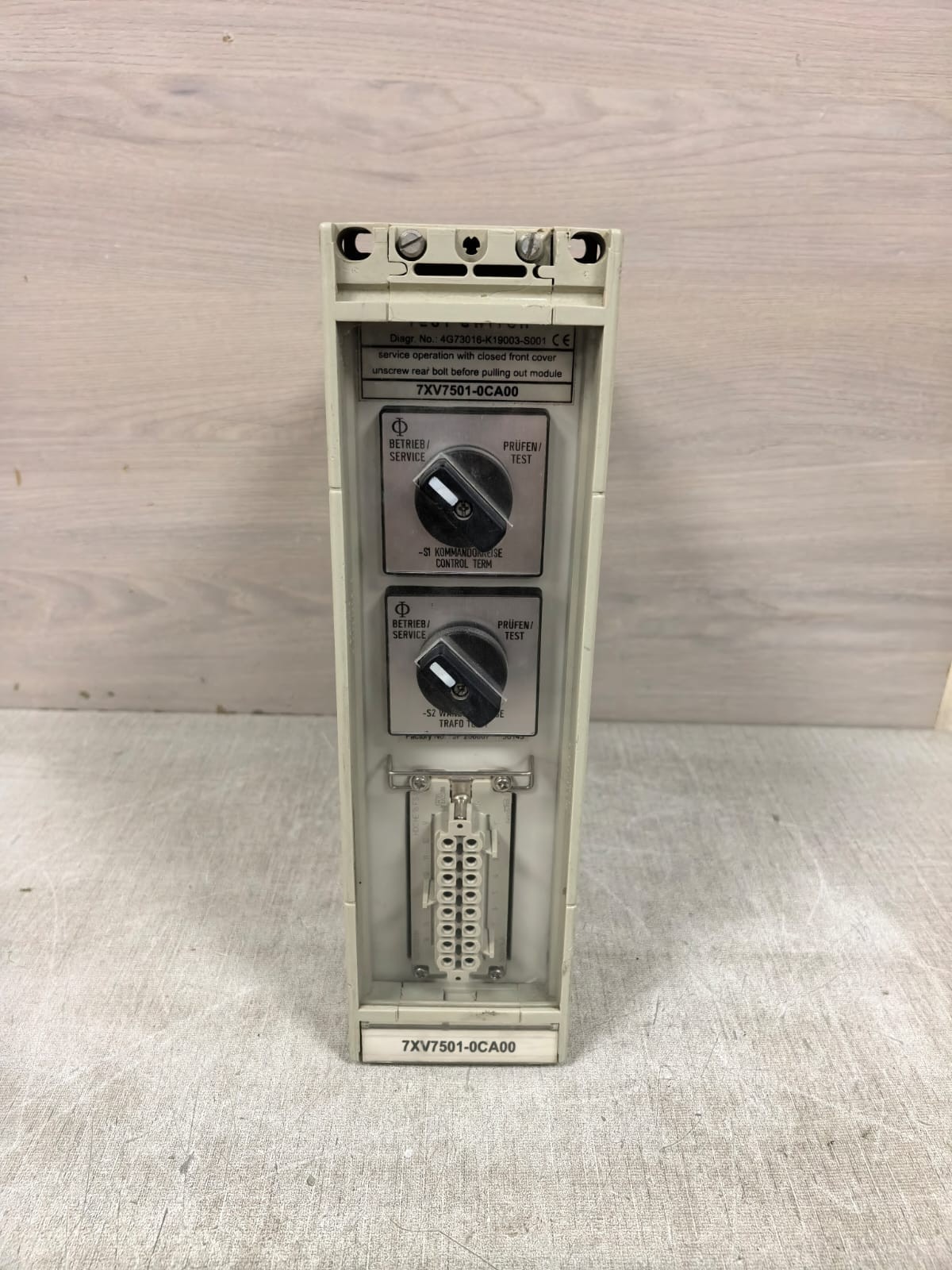 SIEMENS 7XV7501-0CA00 TEST SWITCH