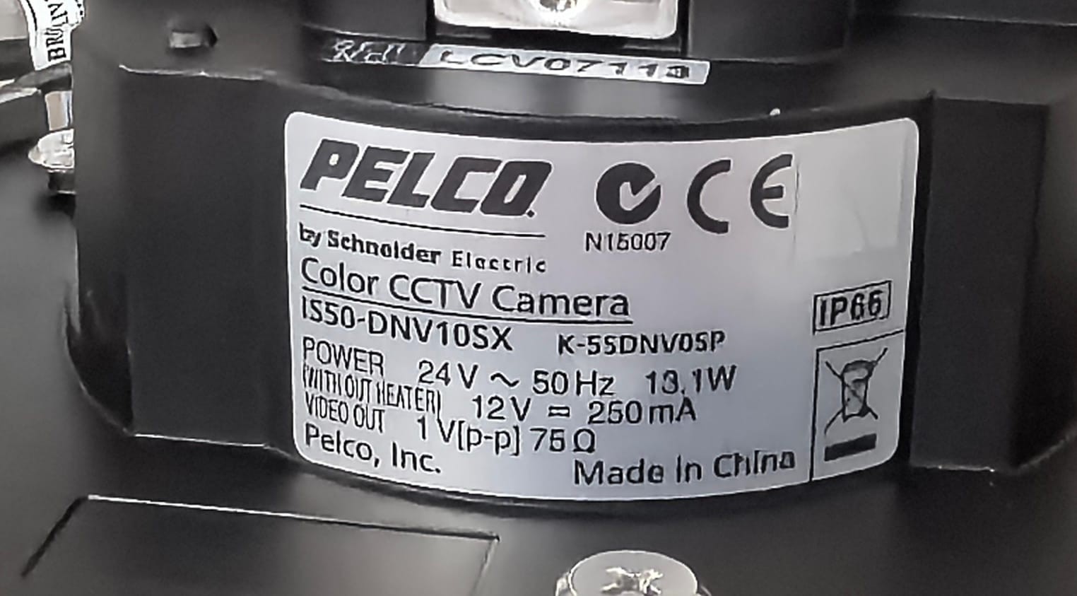 Schneider Electric IS50-DNV10SX WITH IS50-P PELCO BY SCHNEIDER ELECTRIC IS50-DNV10SX WITH IS50-P COLOR CCTV CAMERA 24V 6