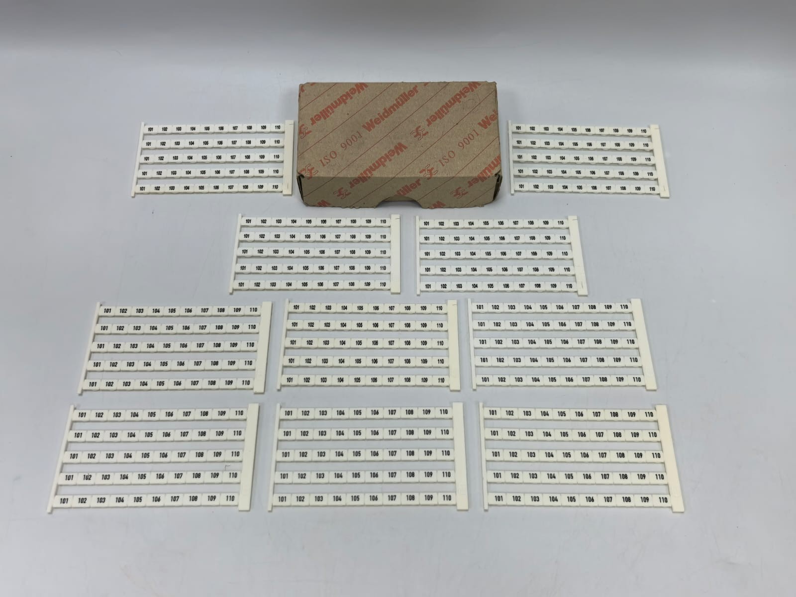 WEIDMULLER DEK 8 FWZ 101-110 TERMINAL MARKERS 1276960101