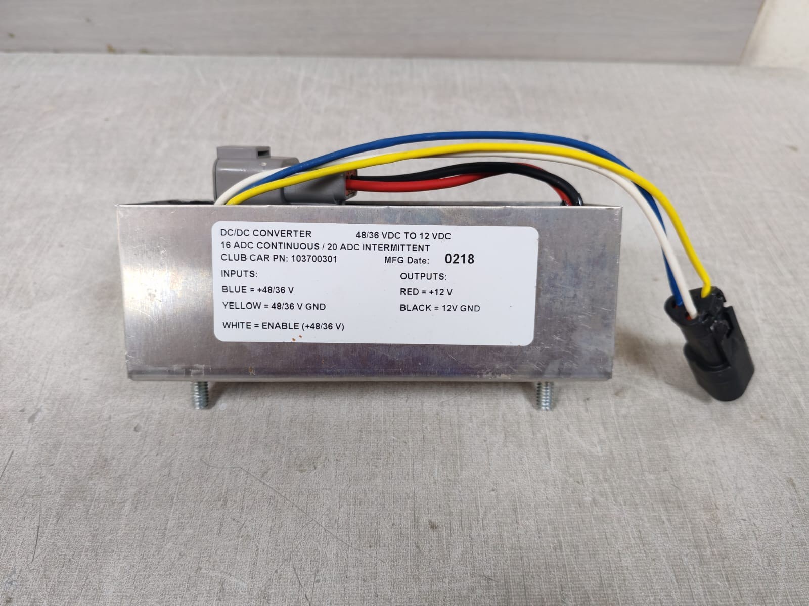 DC CONVERTER 10700301 DC CONVERTER 10700301 16 ADC CONTINUOUS / 20ADC INTERMITTENT 2