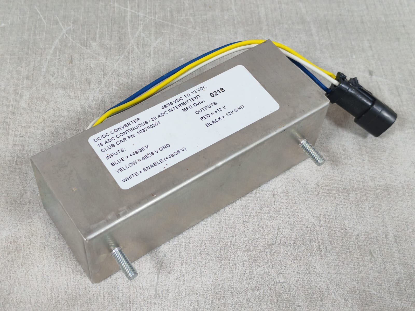 DC CONVERTER 10700301 DC CONVERTER 10700301 16 ADC CONTINUOUS / 20ADC INTERMITTENT 4