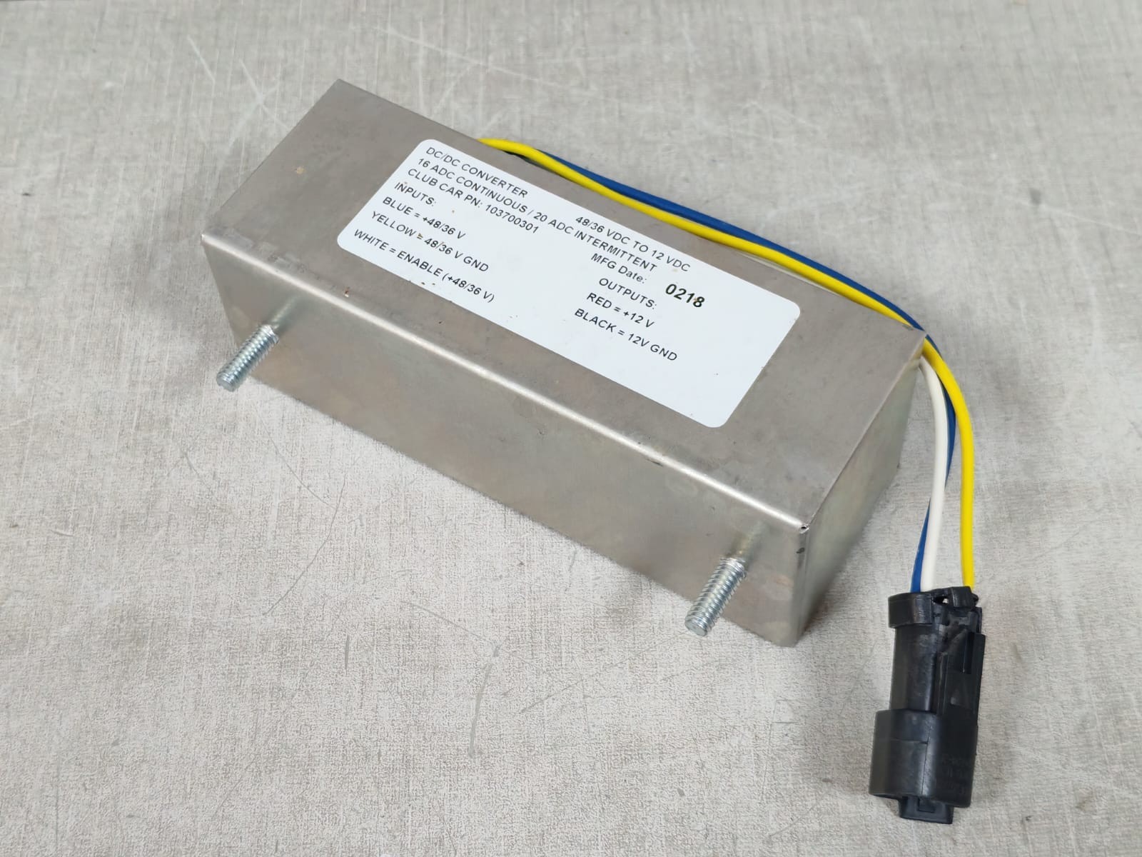 DC CONVERTER 10700301 DC CONVERTER 10700301 16 ADC CONTINUOUS / 20ADC INTERMITTENT 5