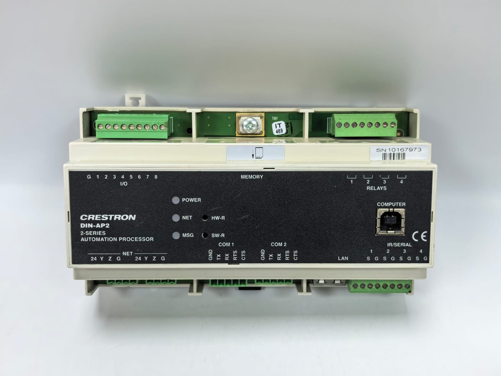Crestron DIN-AP2 CRESTRON DIN-AP2 2-SERIES AUTOMATION PROCESSOR INPUT 24V DC,0.33A 2