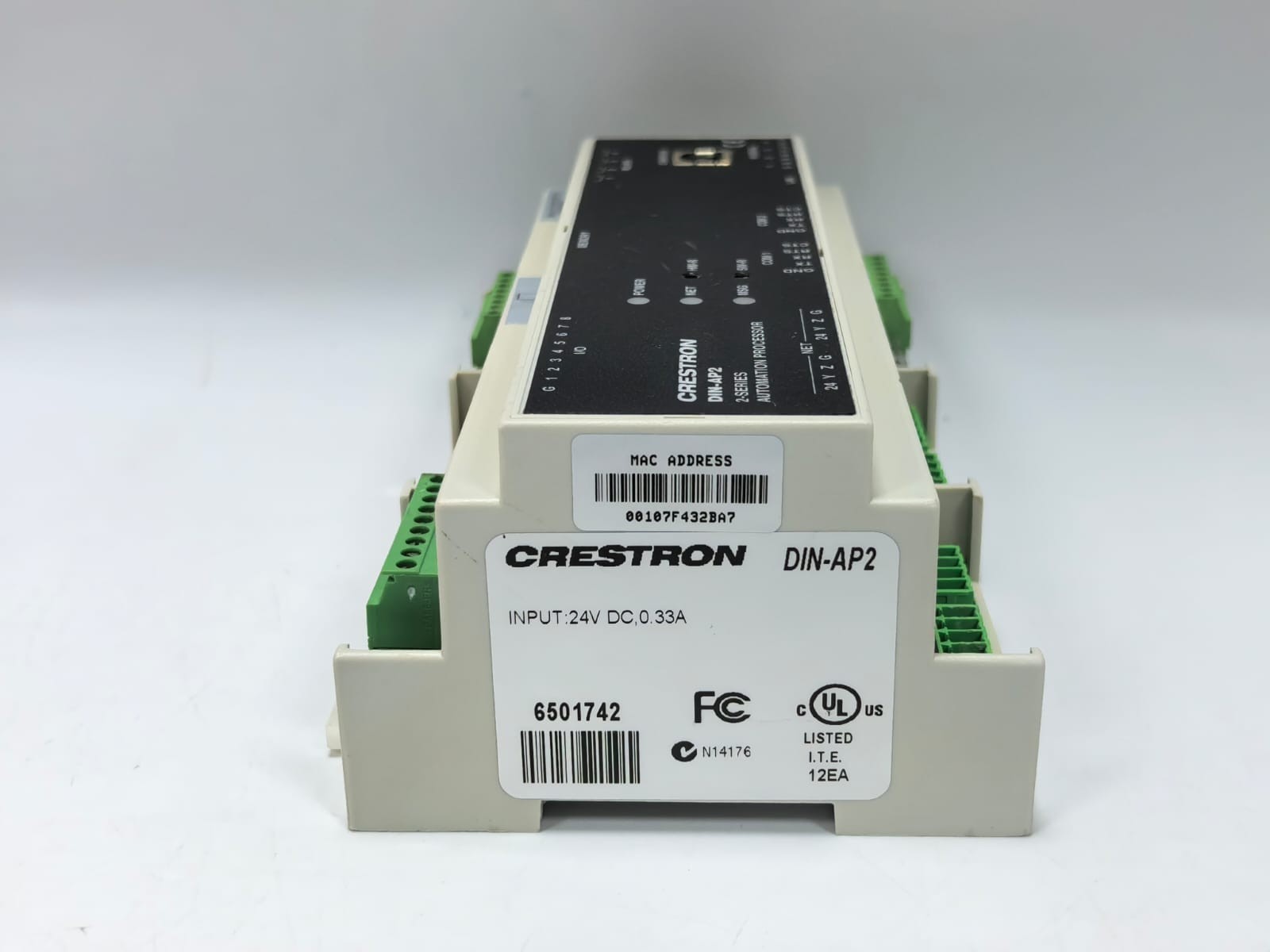 Crestron DIN-AP2 CRESTRON DIN-AP2 2-SERIES AUTOMATION PROCESSOR INPUT 24V DC,0.33A 6