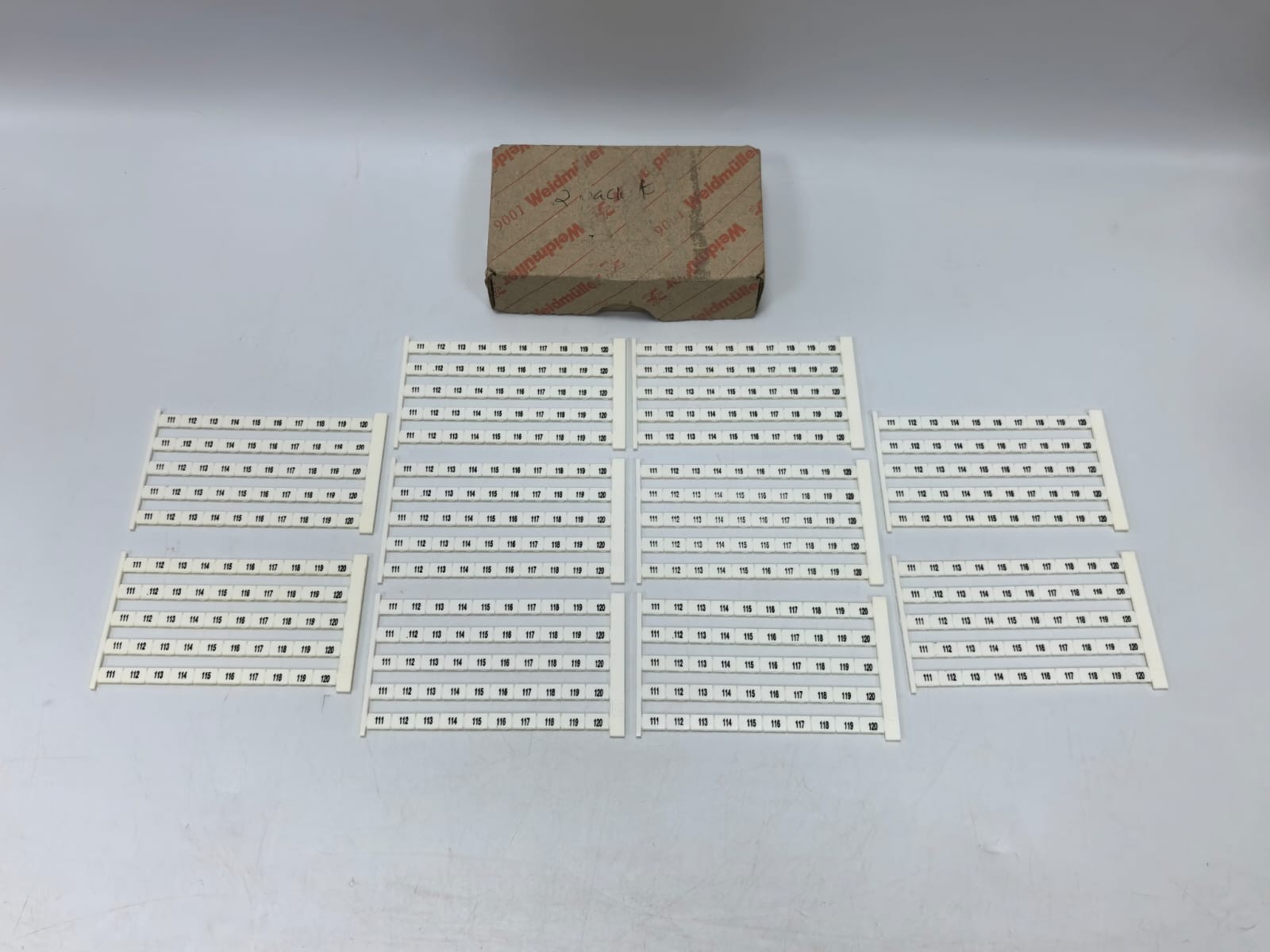 WEIDMULLER DEK 8 FWZ 111-120 TERMINAL MARKERS 1276960111