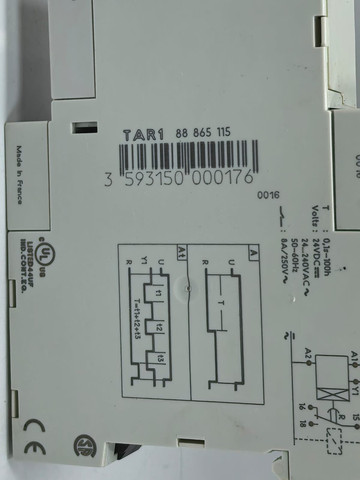 Crouzet TAR1 CROUZET TAR1 TIME RELAY 88865115 3