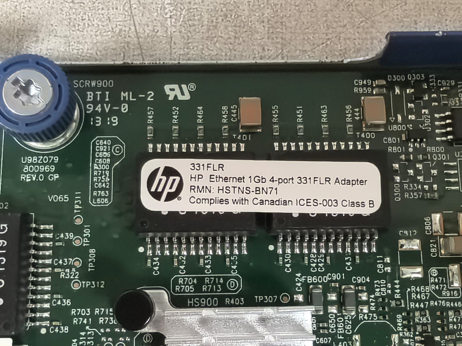 HP 331FLR HP 331FLR HP ETHERNET 1GB 4-PORT 331FLR ADAPTER 5