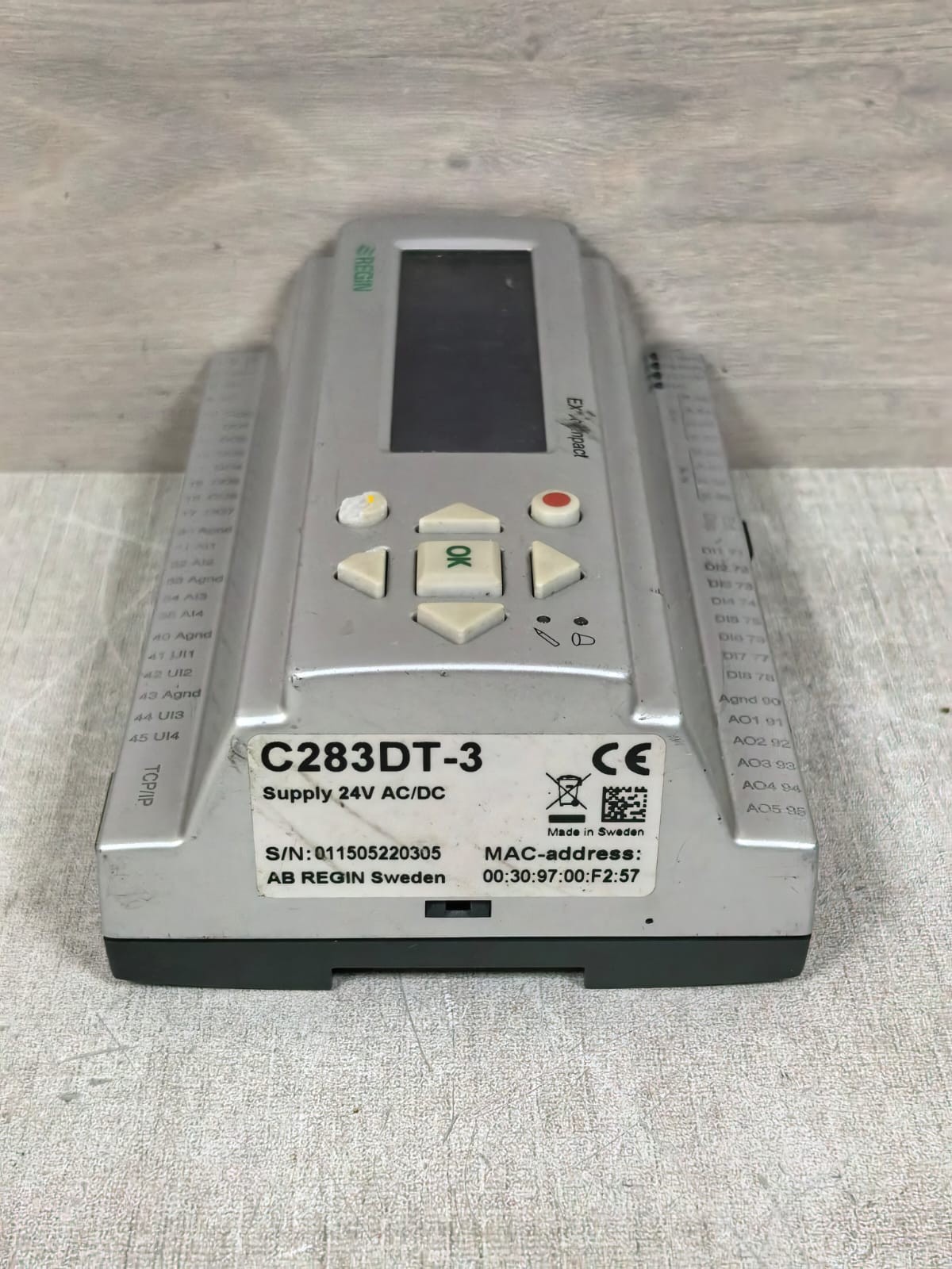 REGIN EXOCOMPACT C283DT-3 REGIN EXOCOMPACT C283DT-3 CONTROLLER 24VAC/DC 10