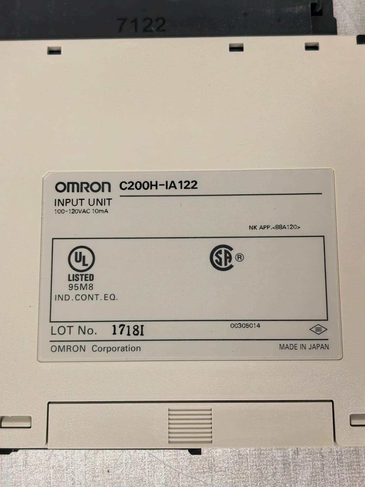 Omron OMRON C200H-IA122 OMRON C200H-IA122 INPUT UNIT 100-120VAC 10