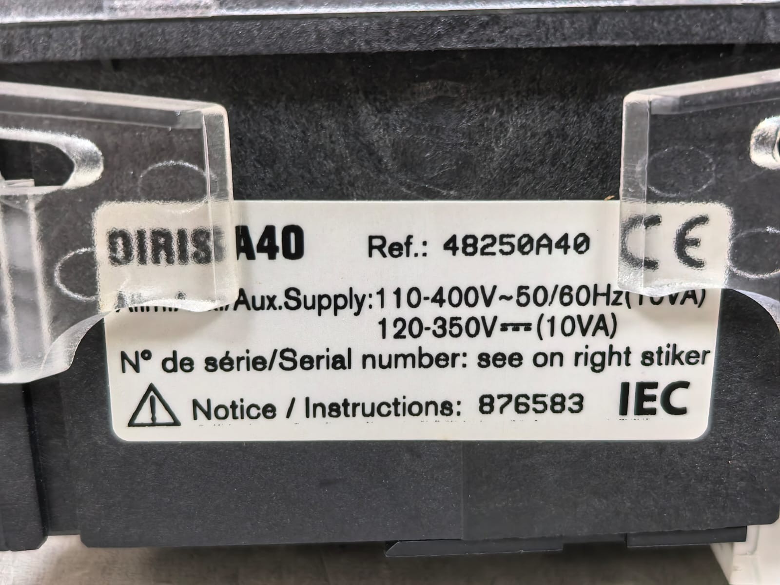 Socomec DIRIS A40 SOCOMEC DIRIS A40 48250A40 MULTI FUNCTION METER 110-240V 7