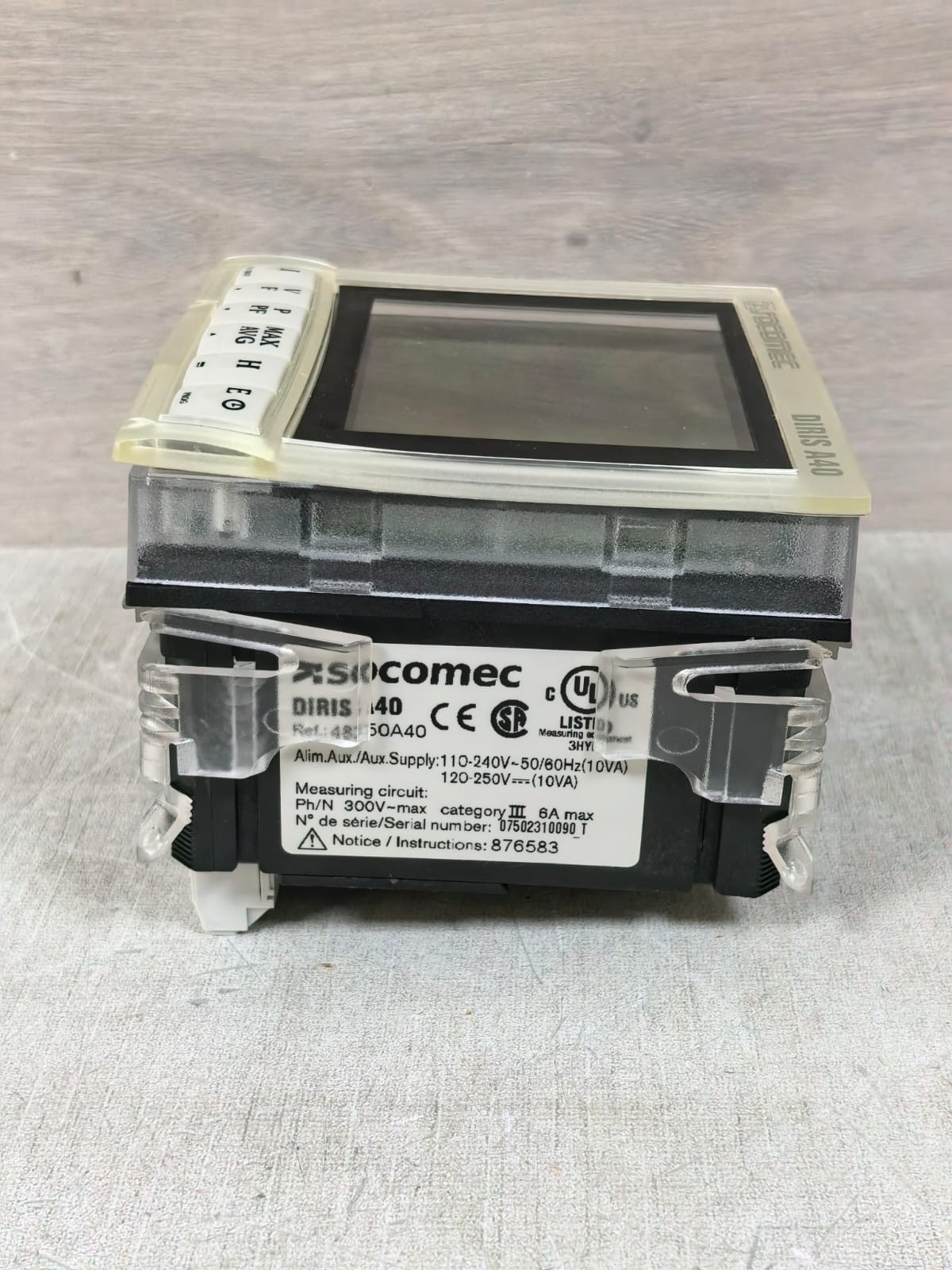 Socomec DIRIS A40 SOCOMEC DIRIS A40 48250A40 MULTI FUNCTION METER 110-240V 10