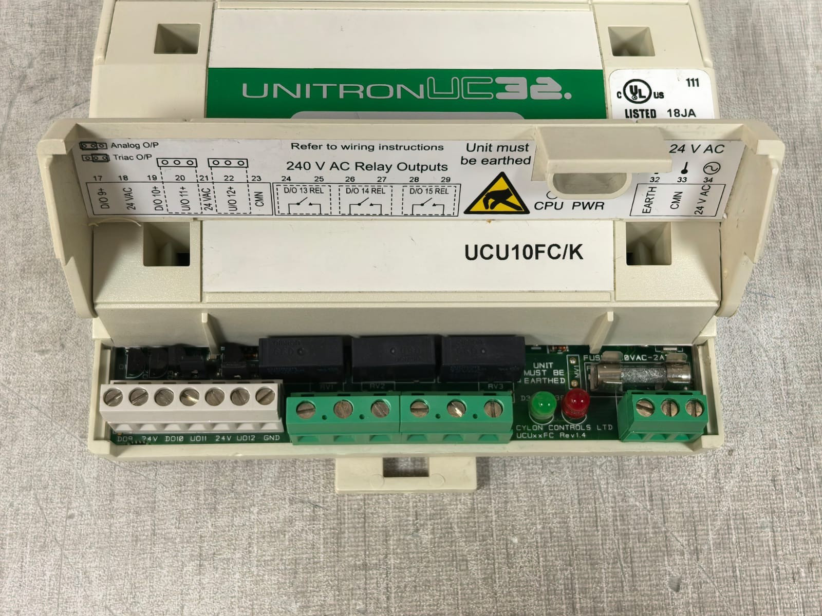 CYLON UNITRONUC32 UCU10FC/K CYLON UNITRONUC32 UCU10FC/K CONTROLLER 24VAC 10