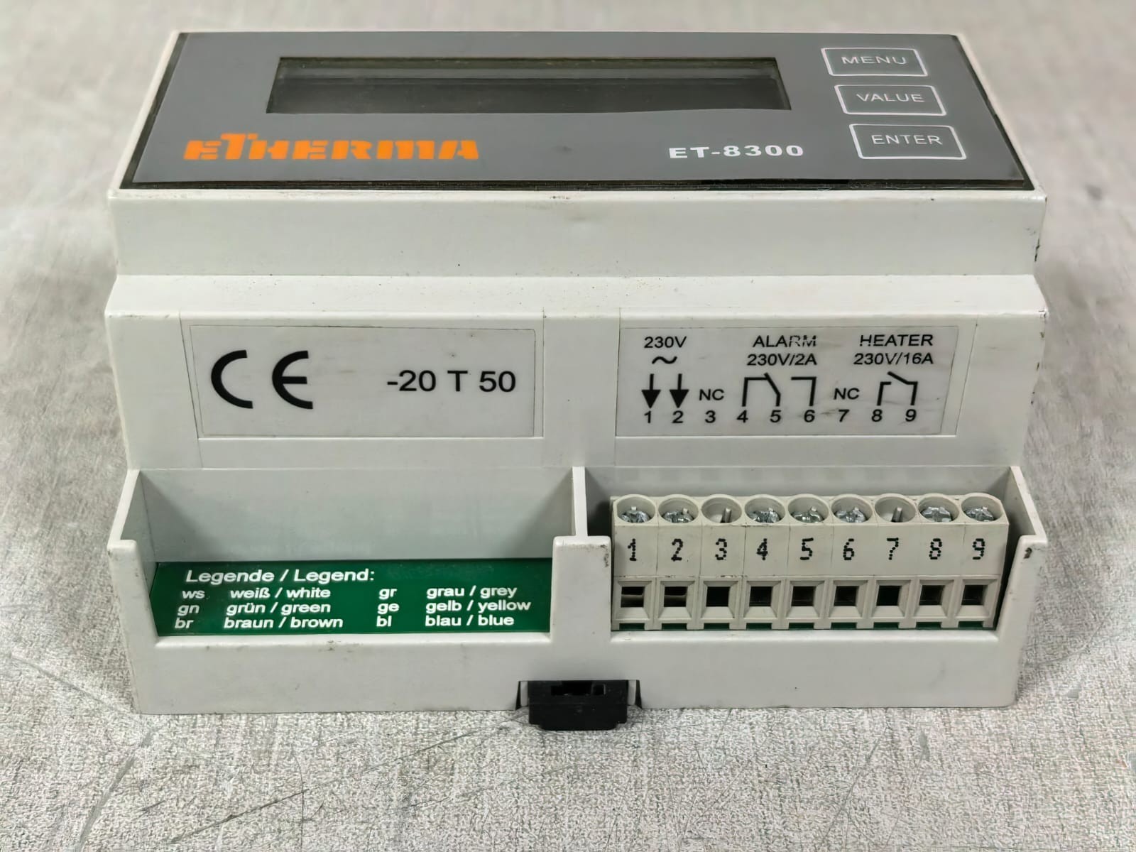 NI ET-8300 ETHERMA ET-8300 FULLY AUTOMATIC CONTROL UNIT 8