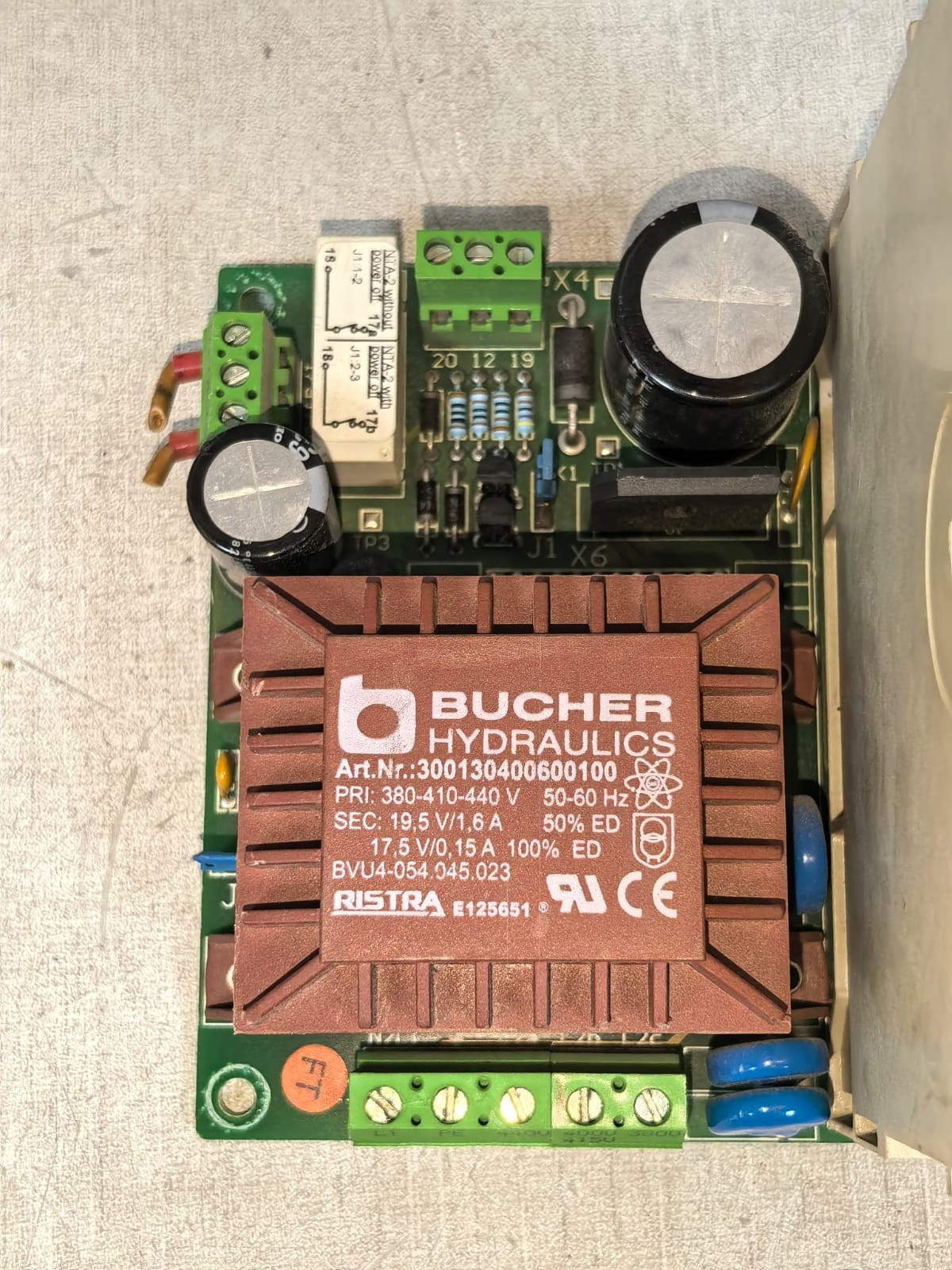 Delta LRV NTA‑2/400 BUCHER HYDRAULICS LRV DELTA CONTROLLER CARD & NTA‑2/400 POWER SUPPLY 10