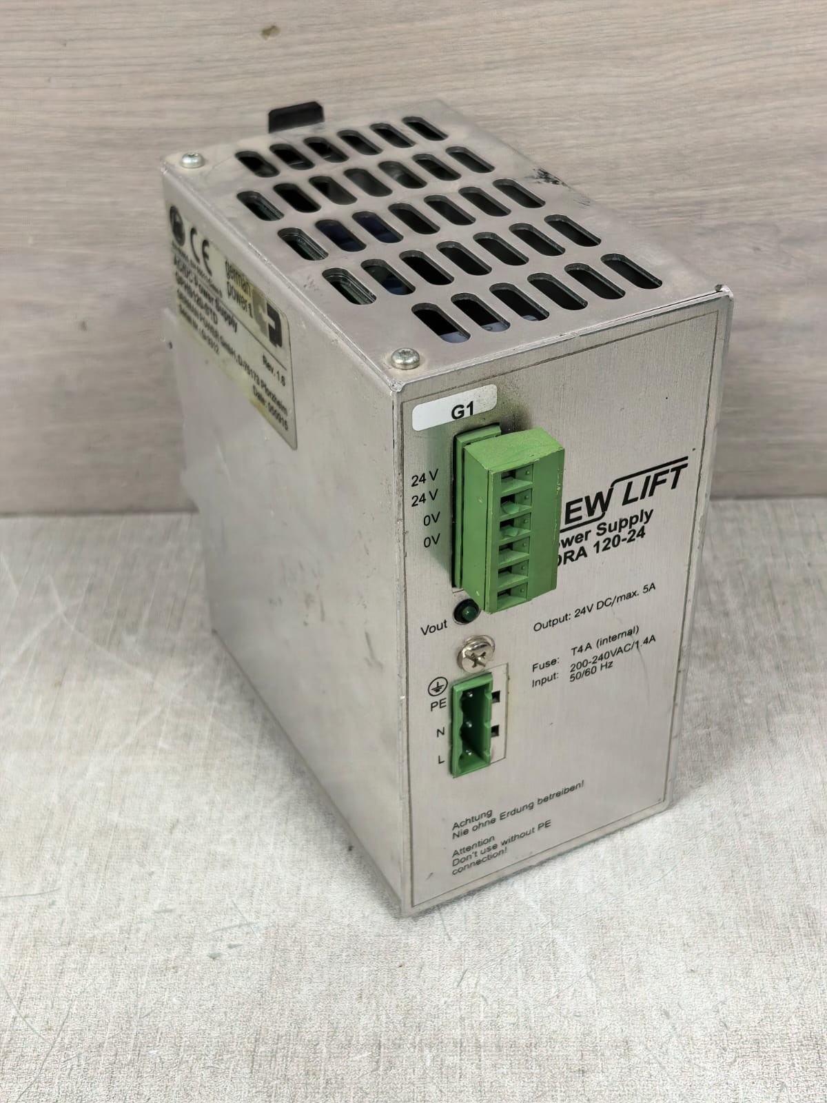 NEW LIFT CDRA 120-24 GPHS120-STD REV.1.6 LIFT CDRA 120-24 GPHS120-STD REV.1.6 AC/DC POWER SUPPLY 5