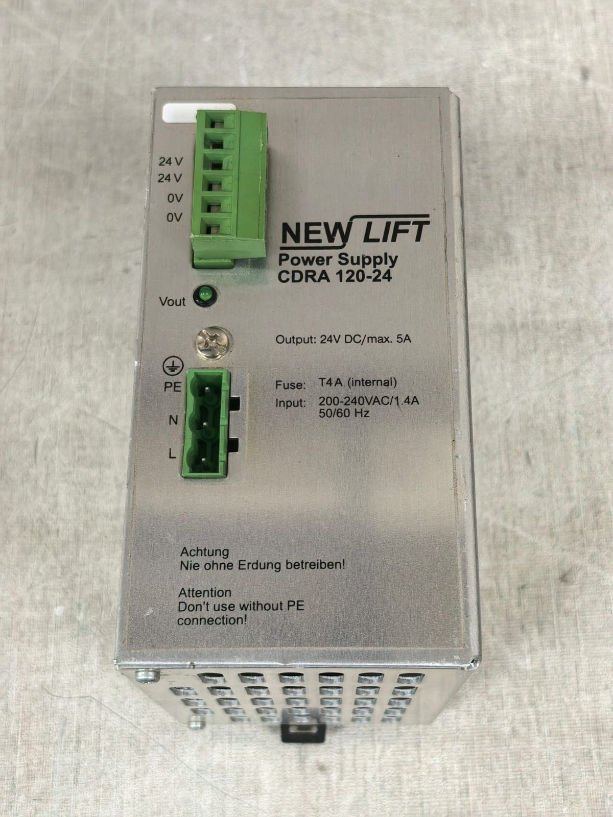 NEW LIFT CDRA 120-24 GPHS120-STD REV.1.6 LIFT CDRA 120-24 GPHS120-STD REV.1.6 AC/DC POWER SUPPLY 10