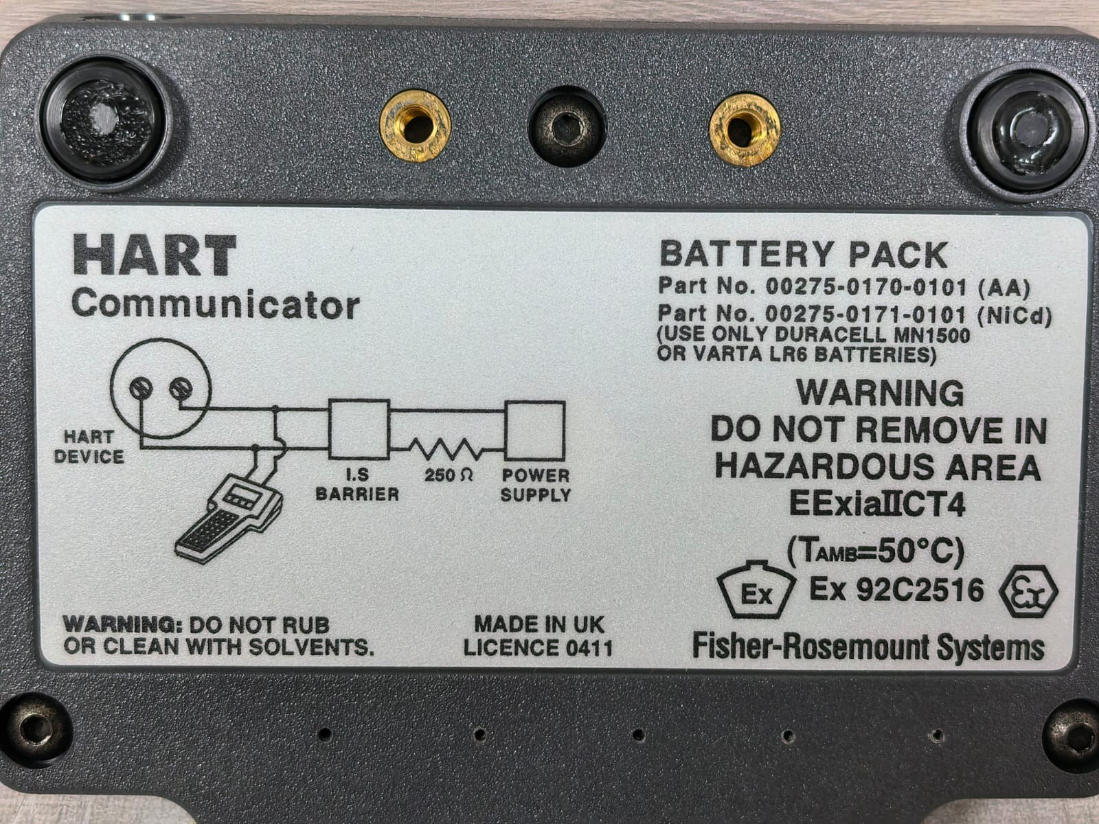 Rosemount 00275-0170/0171-0101(AA) FISHER-ROSEMOUNT SYSTEMS 00275-0170/0171-0101(AA) HART COMMUNICATOR BATTERY PACK 3