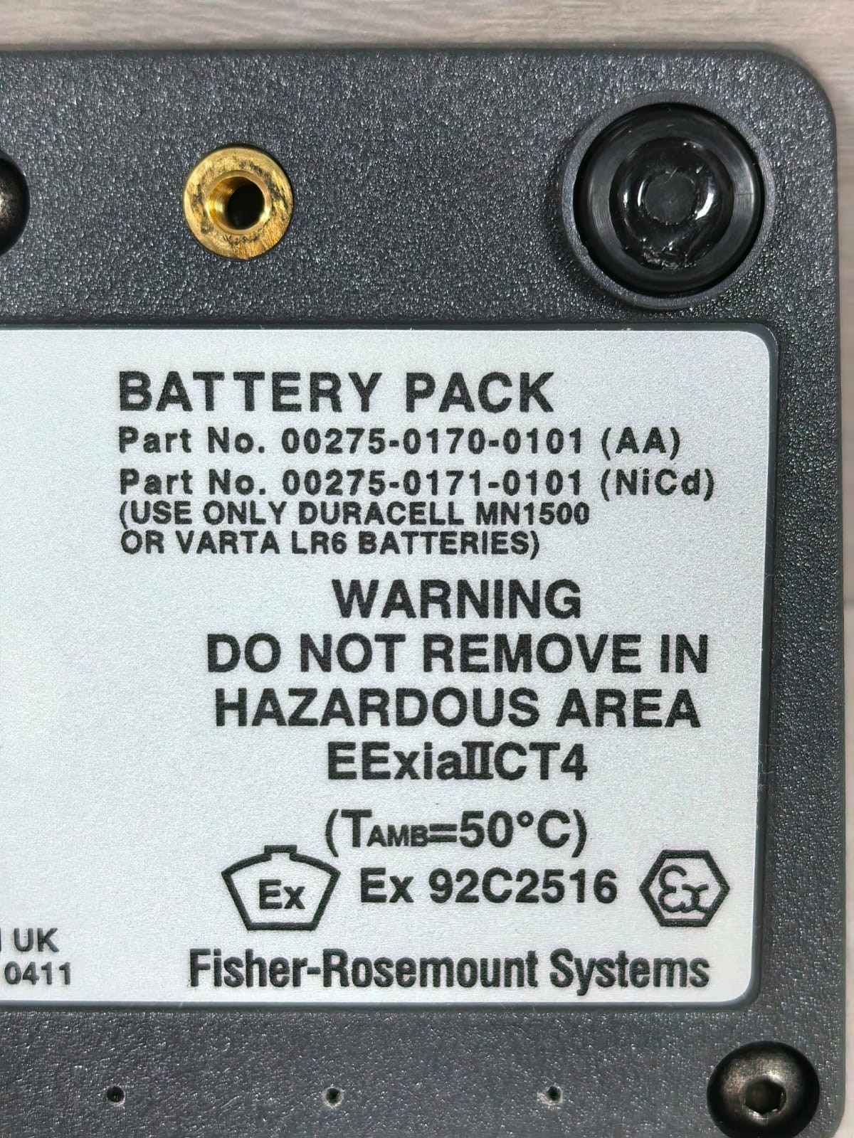 Rosemount 00275-0170/0171-0101(AA) FISHER-ROSEMOUNT SYSTEMS 00275-0170/0171-0101(AA) HART COMMUNICATOR BATTERY PACK 4