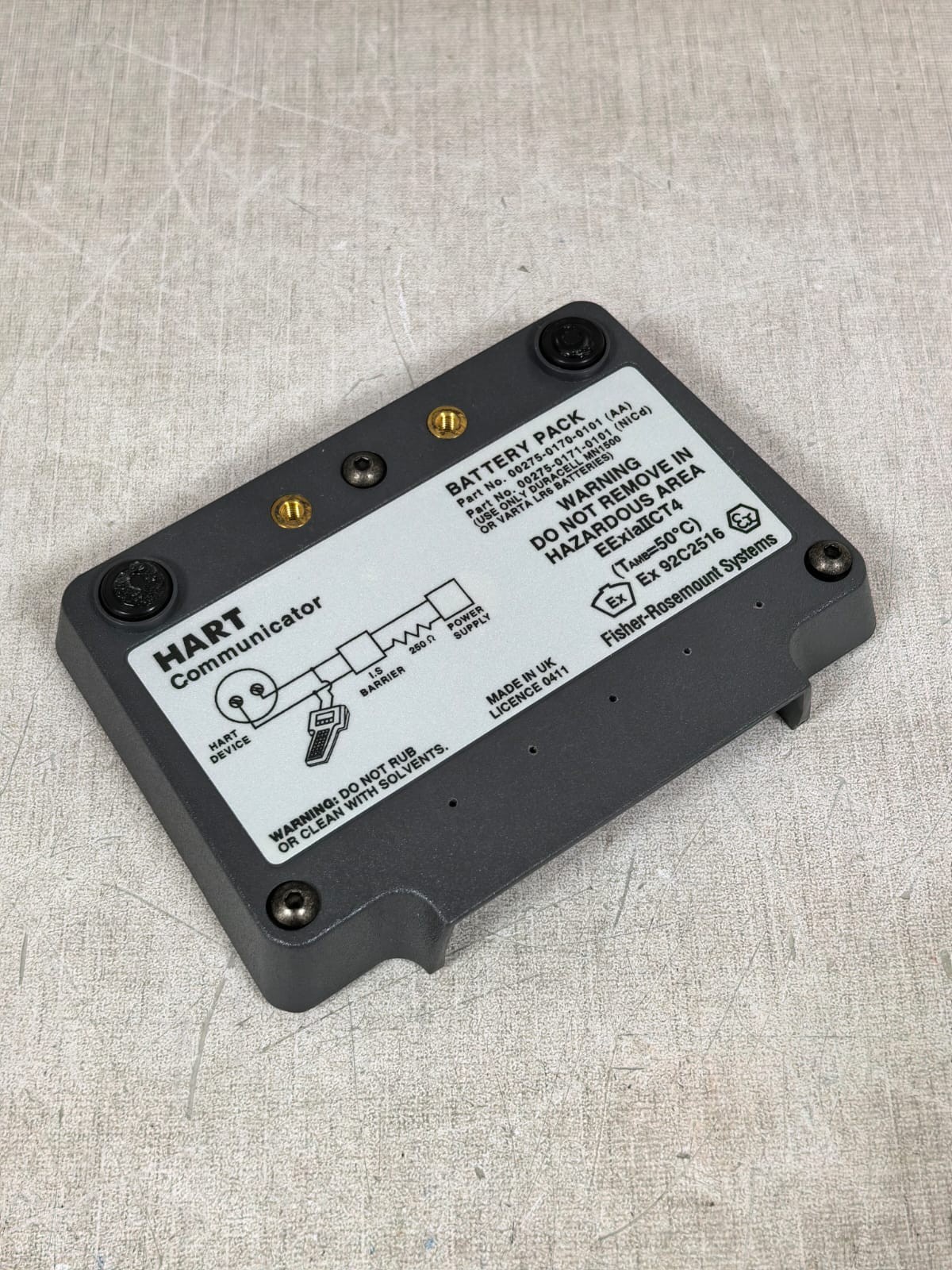 Rosemount 00275-0170/0171-0101(AA) FISHER-ROSEMOUNT SYSTEMS 00275-0170/0171-0101(AA) HART COMMUNICATOR BATTERY PACK 6