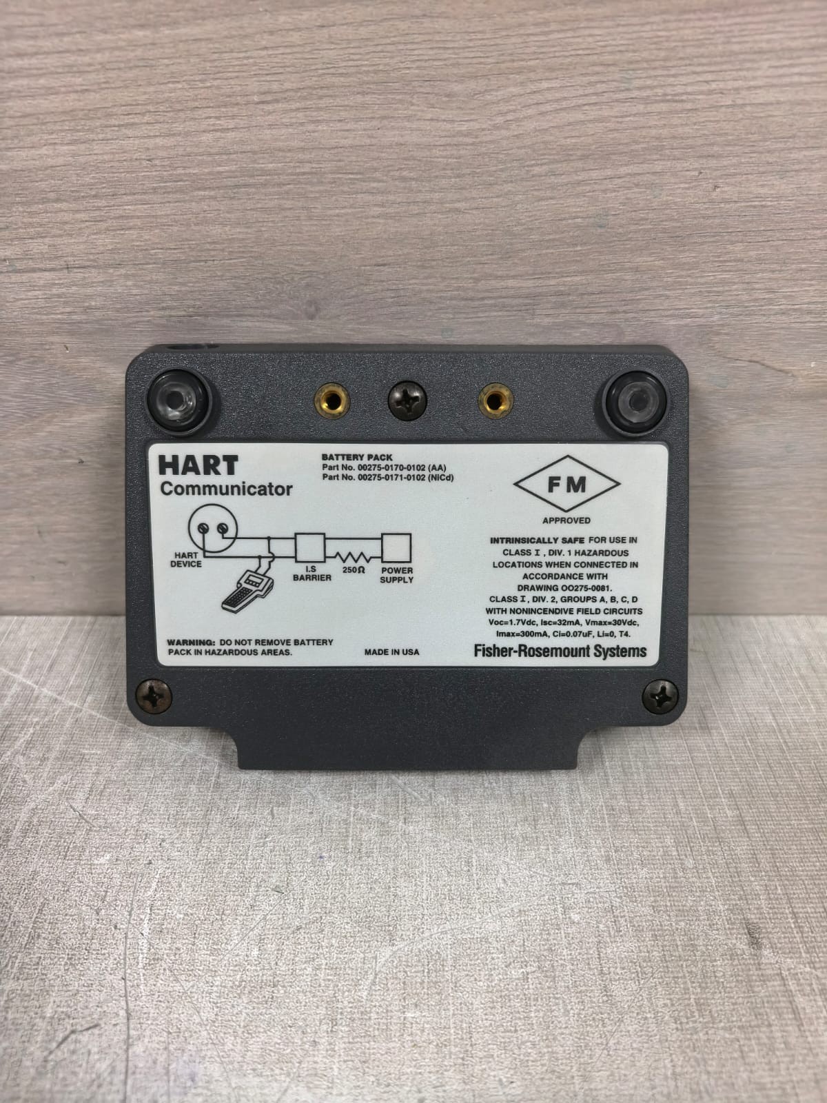 Rosemount 00275-0170/0171-0102(AA) FISHER-ROSEMOUNT SYSTEMS 00275-0170/0171-0102(AA) HART COMMUNICATOR BATTERY PACK 2