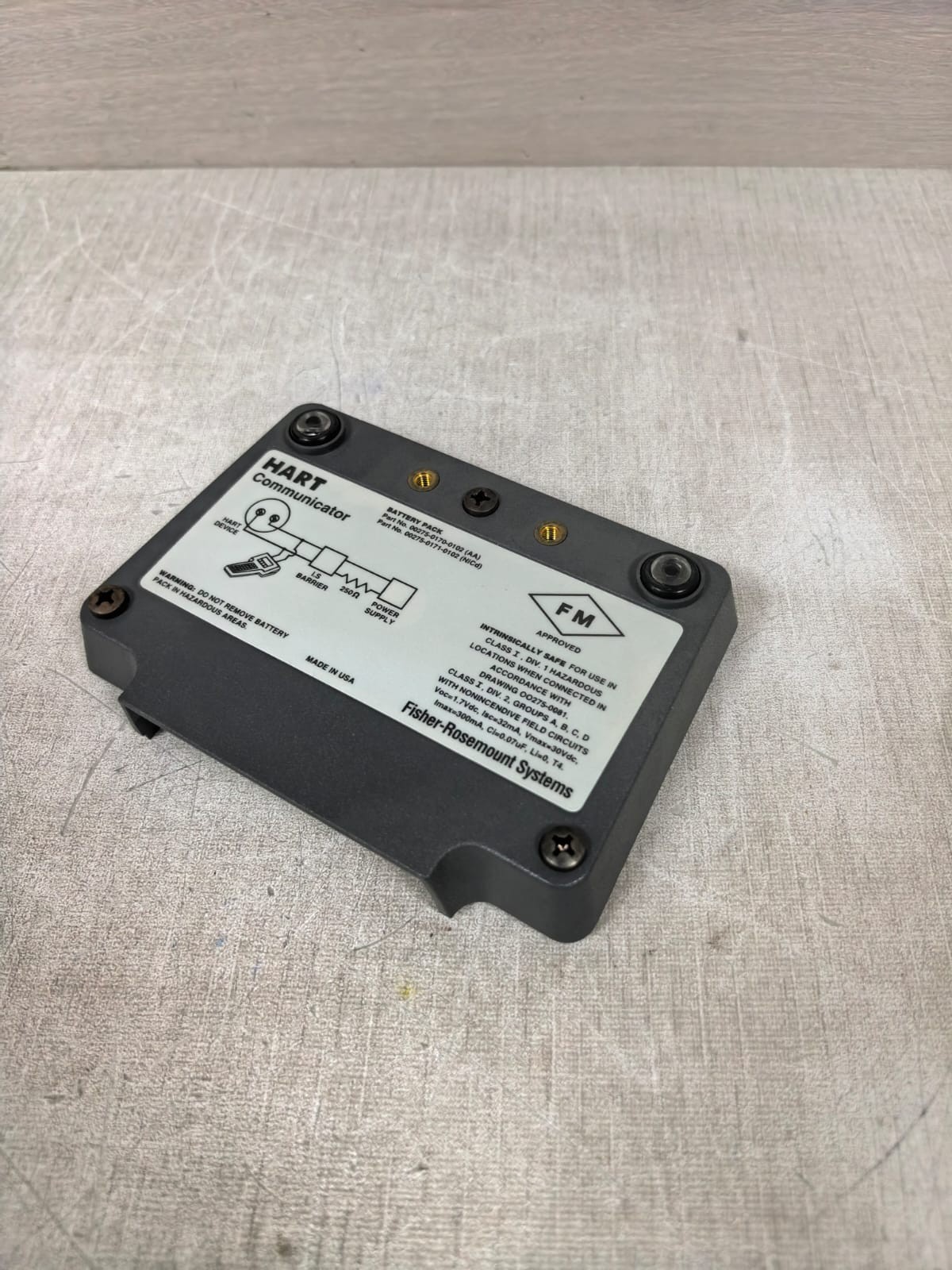 Rosemount 00275-0170/0171-0102(AA) FISHER-ROSEMOUNT SYSTEMS 00275-0170/0171-0102(AA) HART COMMUNICATOR BATTERY PACK 5
