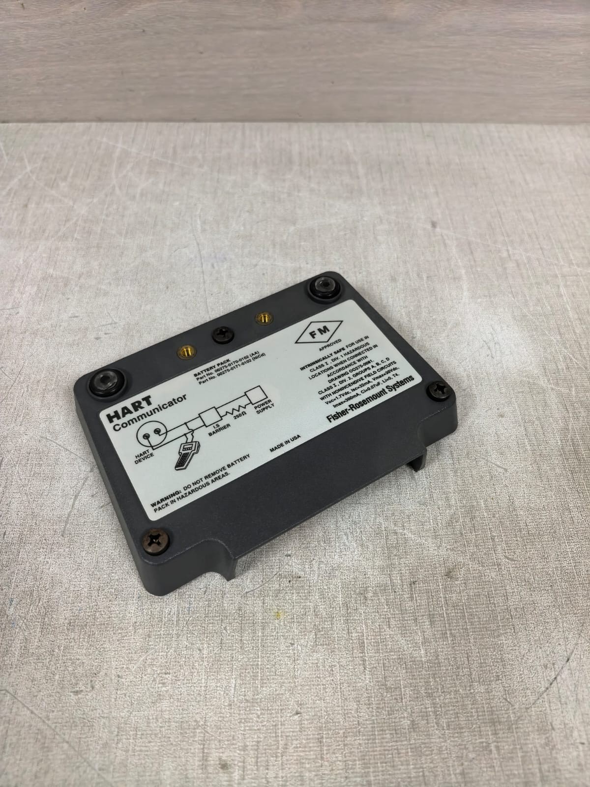 Rosemount 00275-0170/0171-0102(AA) FISHER-ROSEMOUNT SYSTEMS 00275-0170/0171-0102(AA) HART COMMUNICATOR BATTERY PACK 6
