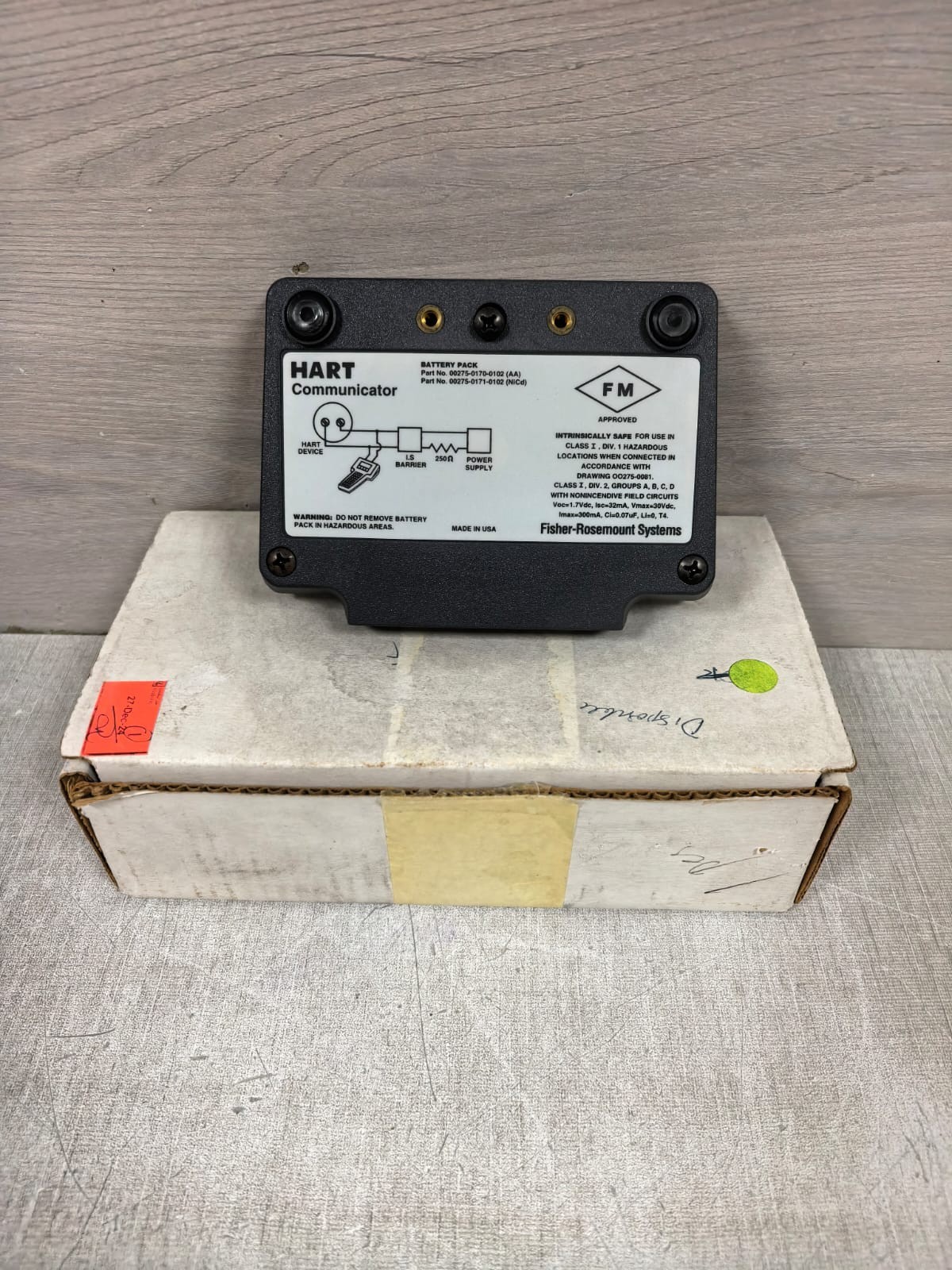 FISHER-ROSEMOUNT SYSTEMS 00275-0170/0171-0102(AA) HART COMMUNICATOR BATTERY PACK