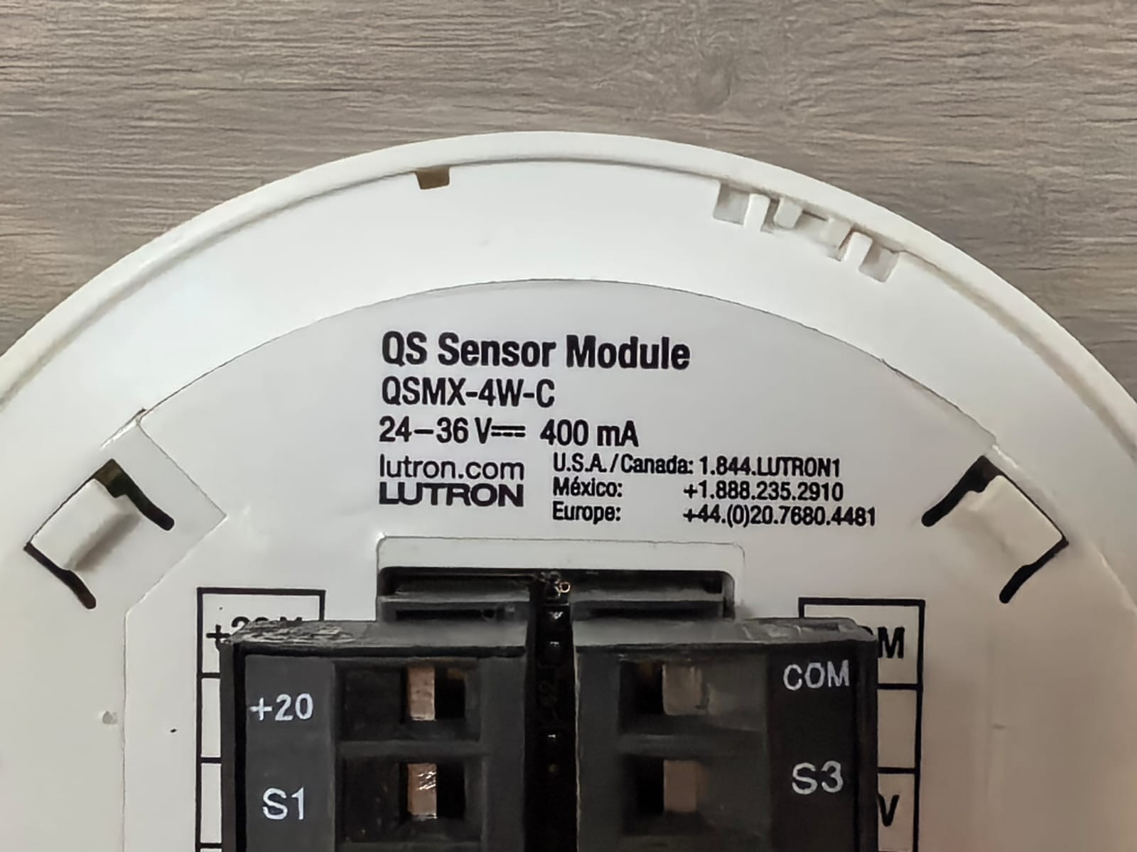 Lutron QSMX-4W-C LUTRON QSMX-4W-C QS SENSOR MODULE CEILING MOUNT 24-36V 5