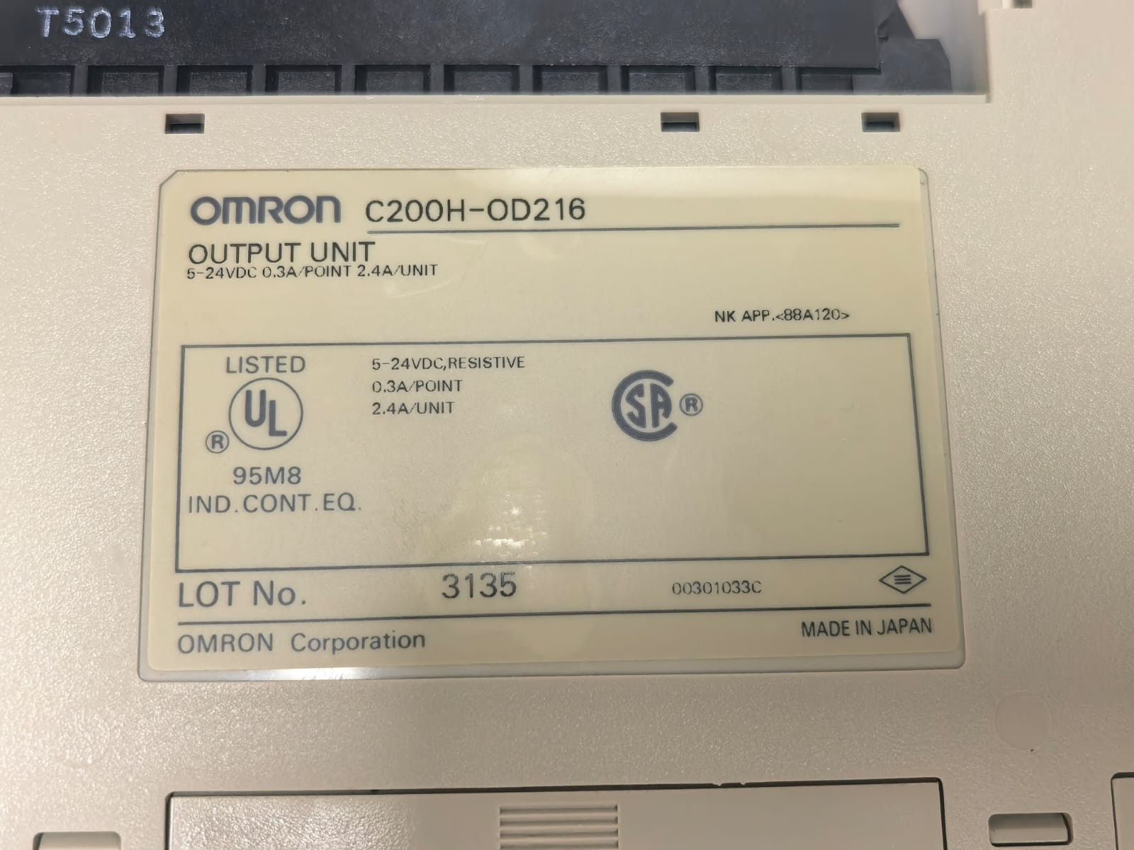 Omron OMRON C200H-OD216 OMRON C200H-OD216 PLC MODULE 3
