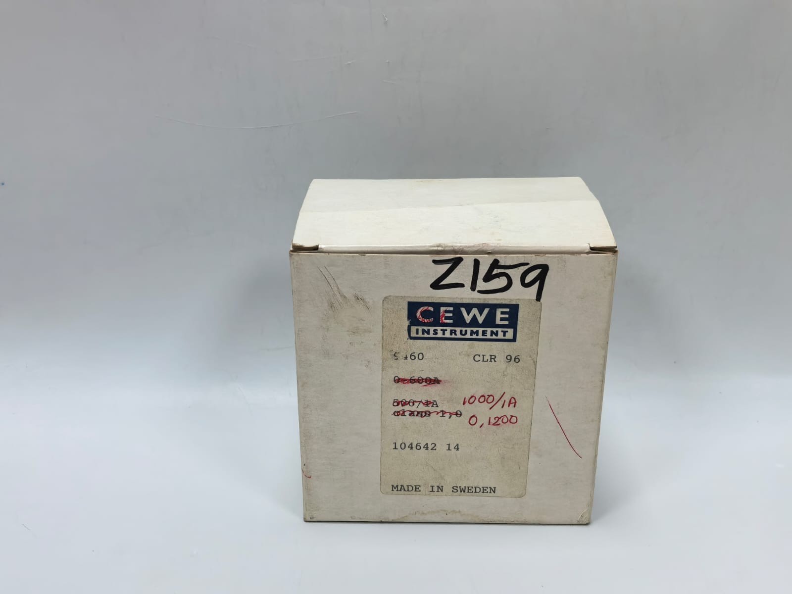 CEWE CLR96 CEWE INSTRUMENTS CLR96 ANALOG PANEL METER 1000/1A 60HZ 0-1200 9