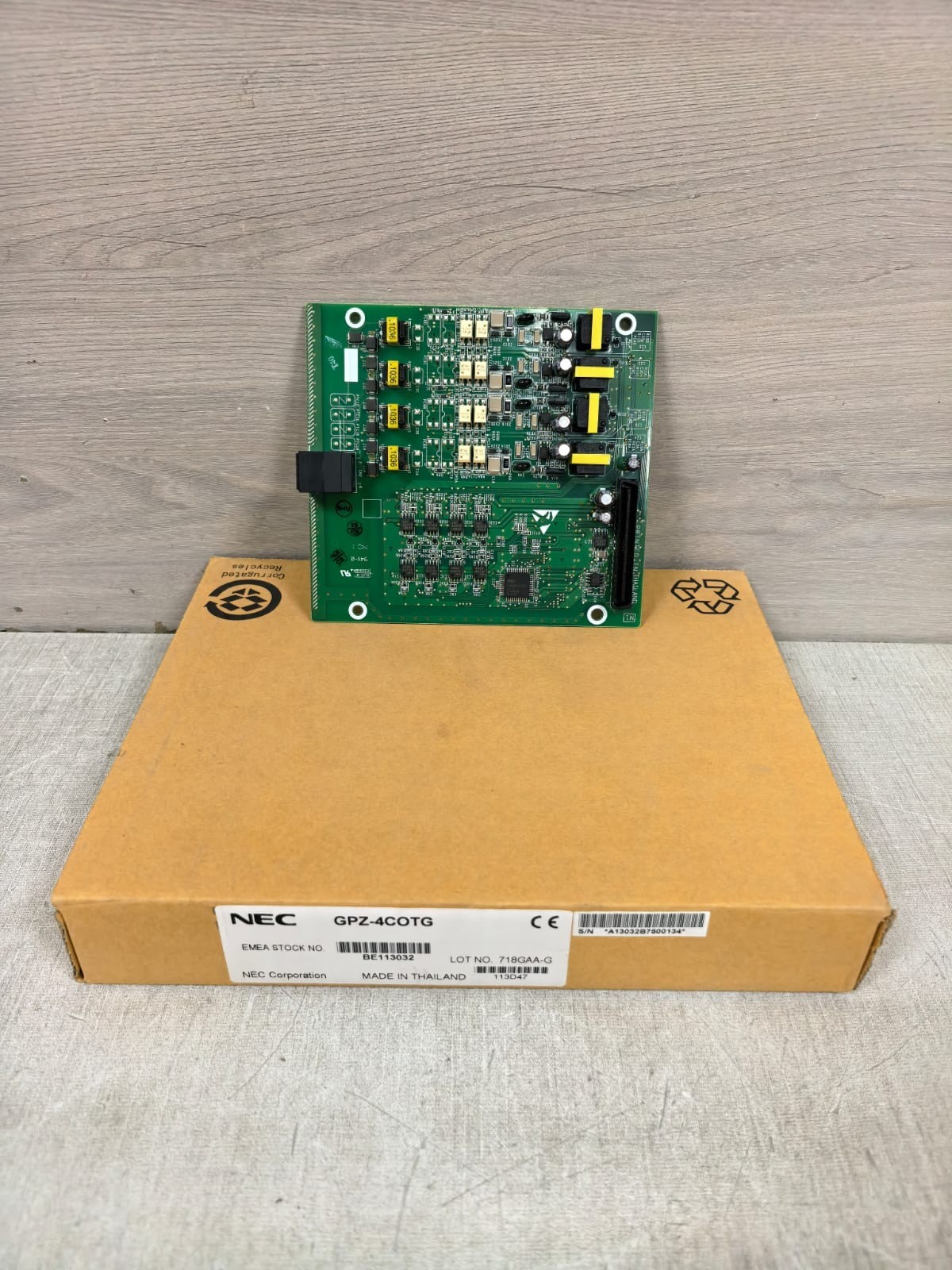 NEC PZ-4COTE 4-PORT ANALOG TRUNK DAUGHTER CARD.