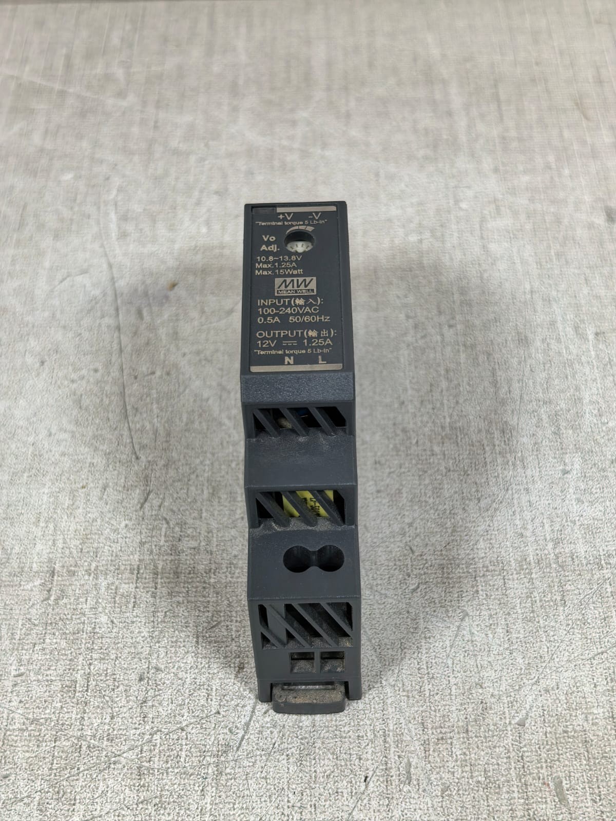 UNKNOWN HDR-15-12 LOT MEANWELL HDR-15-12 POWER SUPPLY 100-240VAC 6