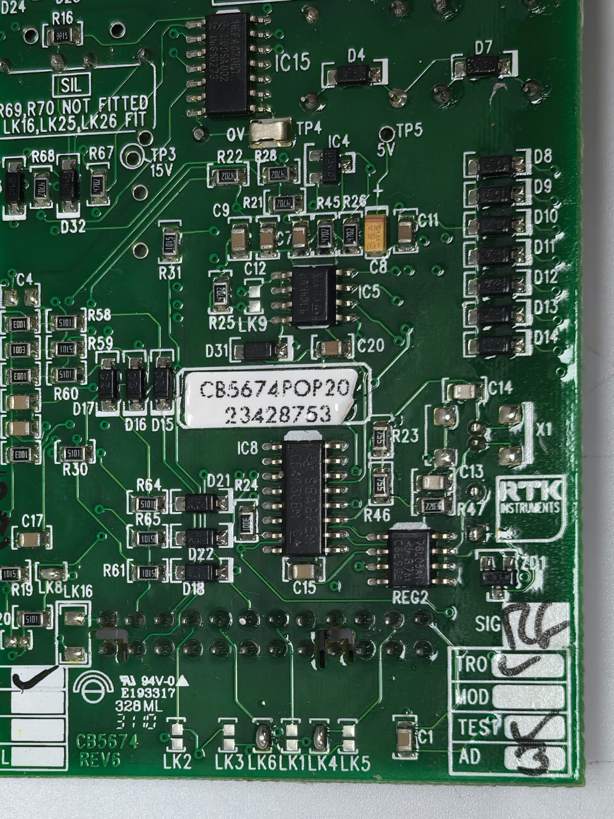 RTK Instruments CB5674POP20 RTK INSTRUMENTS CB5674POP20 PCB BOARD 2