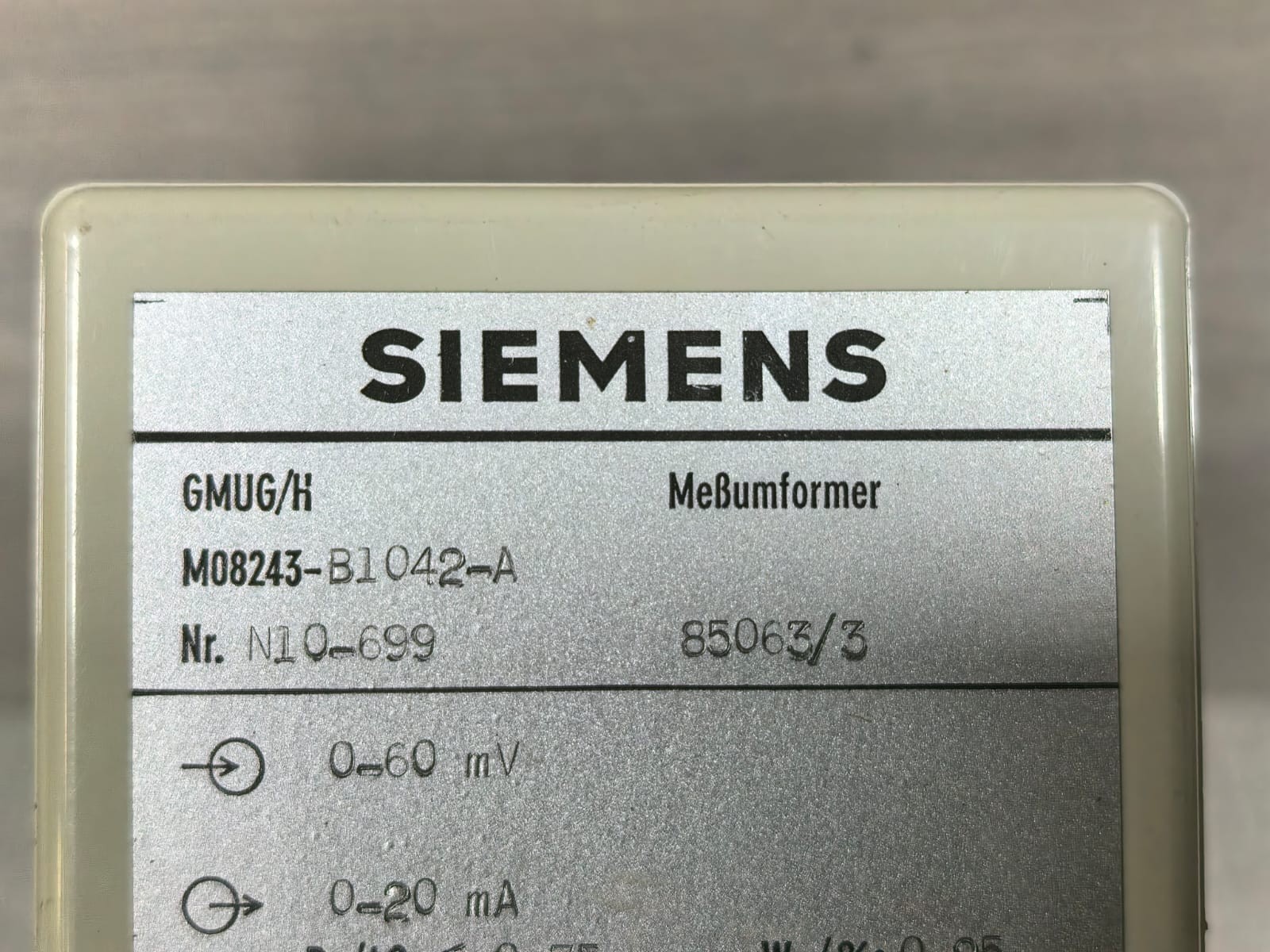 Siemens M08243-B1042-A N10-699 SIEMENS M08243-B1042-A N10-699 MEASUREMENT CONVERTER 3