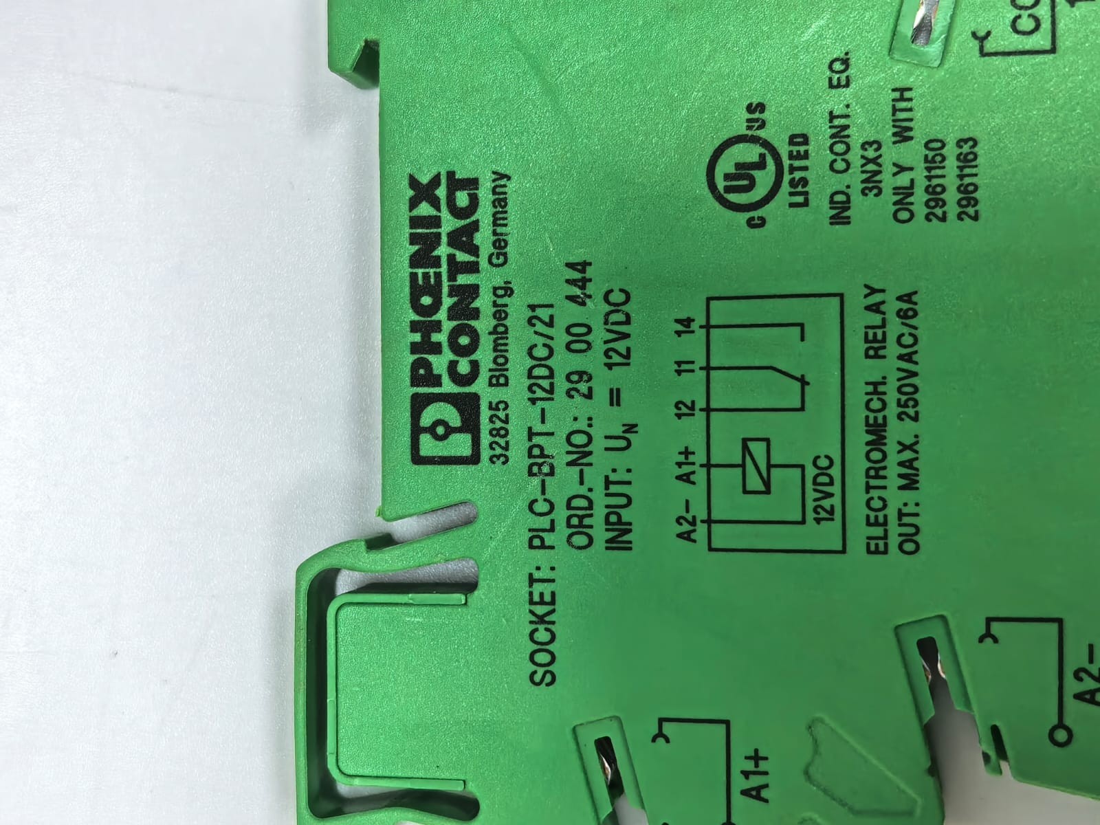 Phoenix Contact PLC-BPT-12DC/21 PCS PHOENIX CONTACT PLC-BPT-12DC/21 TERMINAL BLOCK RELAY 29 00 444 2