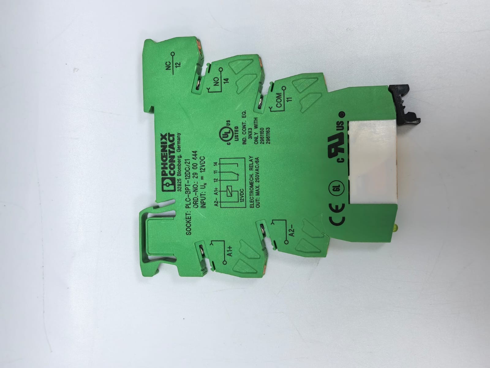 Phoenix Contact PLC-BPT-12DC/21 PCS PHOENIX CONTACT PLC-BPT-12DC/21 TERMINAL BLOCK RELAY 29 00 444 7